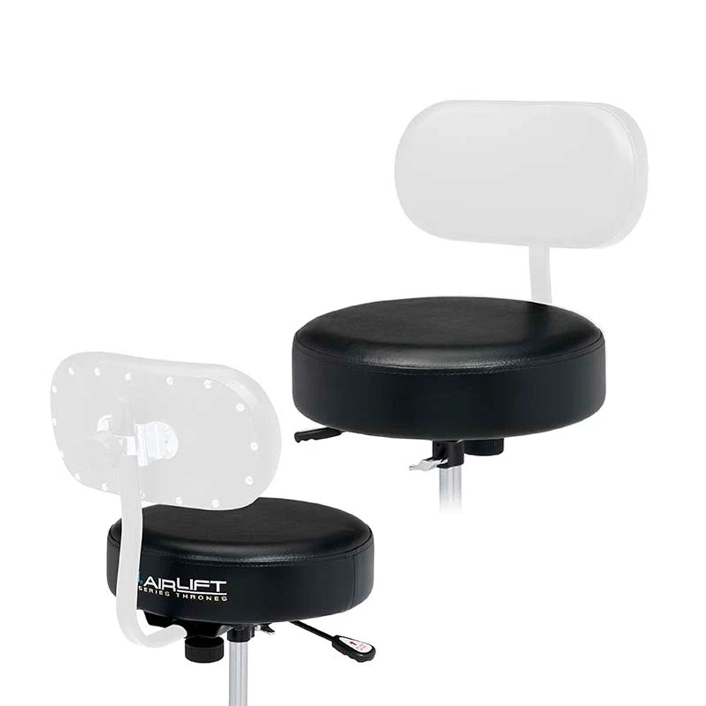 DW 9000 Series Airlift Round Base Drum Throne - Adjustable Height Drum Stool for Drummers | Perfect for Live Performances, Studio Recording & Practice Sessions