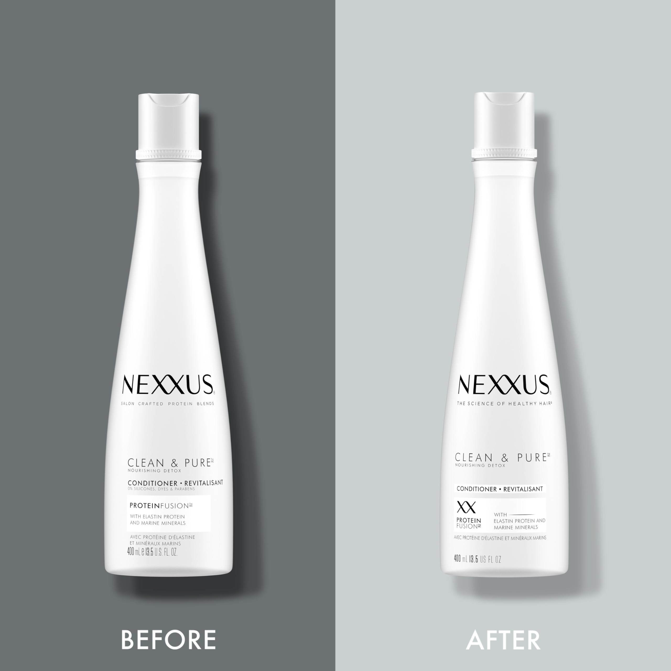 Nexxus Clean & Pure ProteinFusion Conditioner - Nourishing Hair Care, Silicone, Dye & Paraben Free - 13.5 oz | For Dry, Damaged & Color-Treated Hair | Salon-Quality Hydration at Home