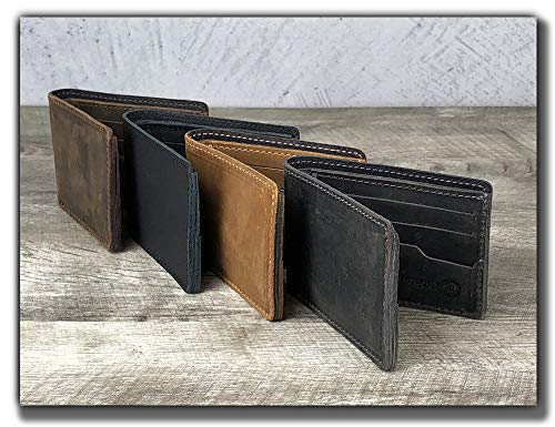 Premium Full Grain Leather Wallet for Men - Handcrafted Genuine Leather Bifold Wallet with RFID Protection - Durable & Stylish (Tobacco Brown) - Perfect for Everyday Carry, Travel & Business Gifts