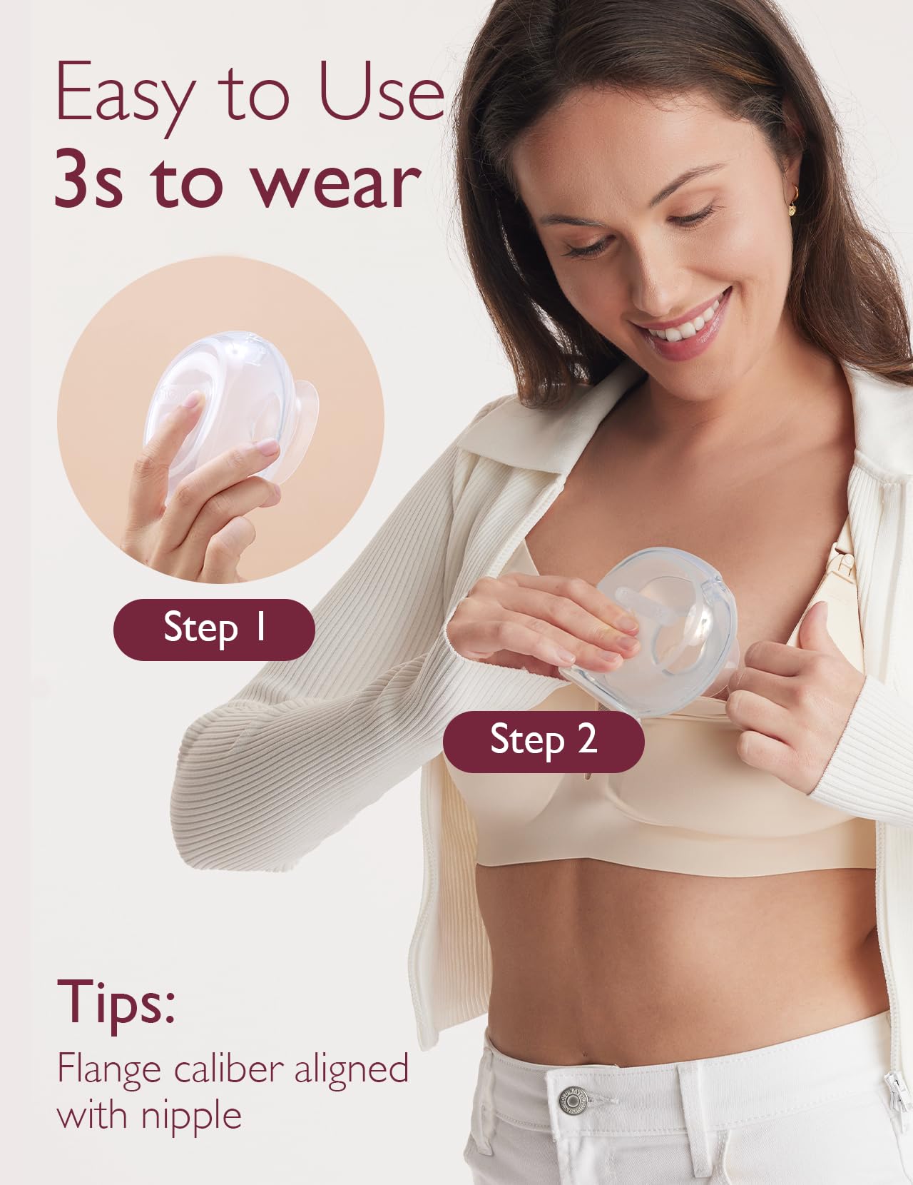 Momcozy Reusable Silicone Breast Milk Collector Catcher – 2.5oz/75ml Soft Comfortable Flange Design – Perfect for Nursing, Pumping & Leak Protection (2-Pack) – Ideal for Breastfeeding Moms at Home, Work or Travel