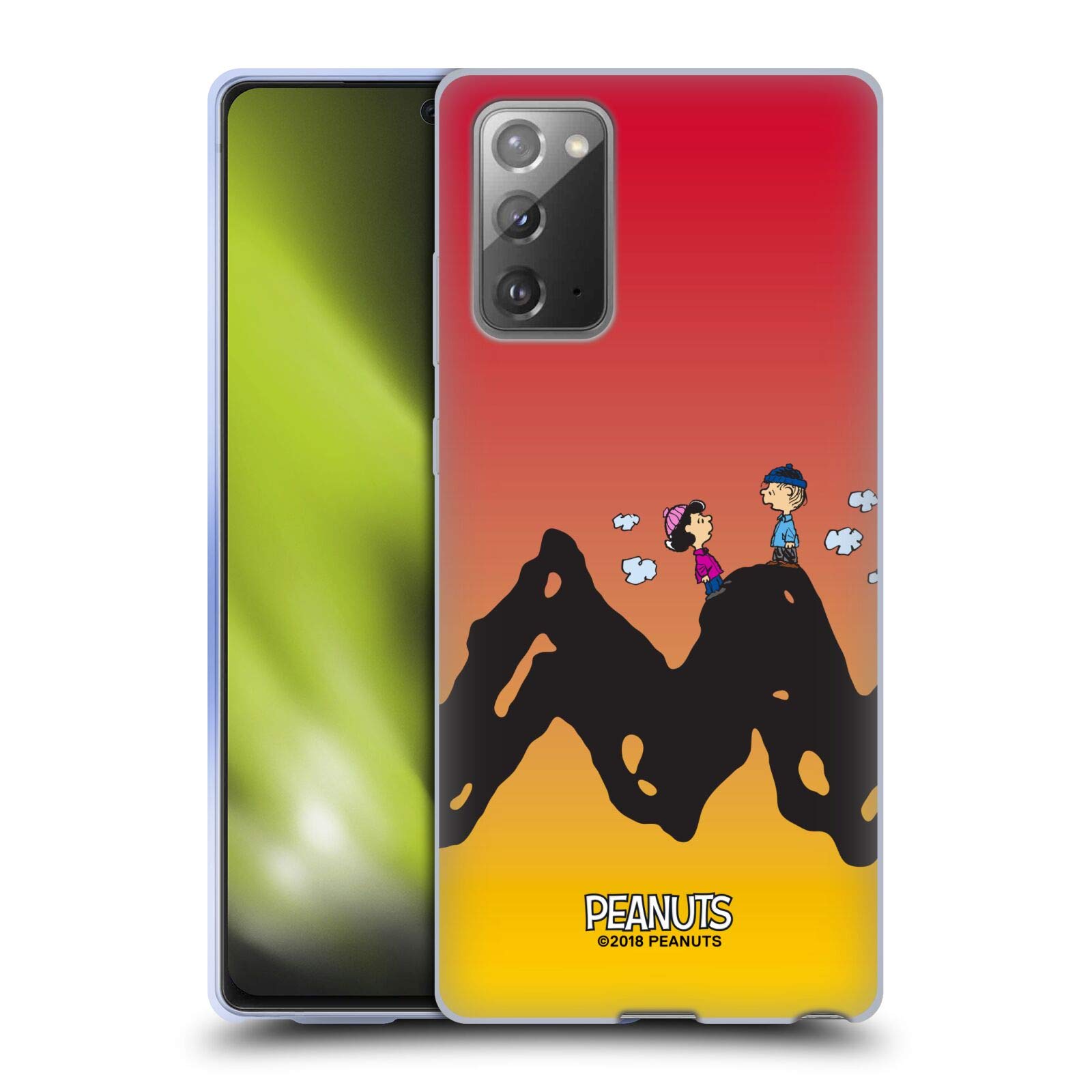 Head Case Designs Officially Licensed Peanuts Charlie Brown & Lucy Soft Gel Case for Samsung Galaxy Note20/5G - Durable Protection for Work, School & Travel