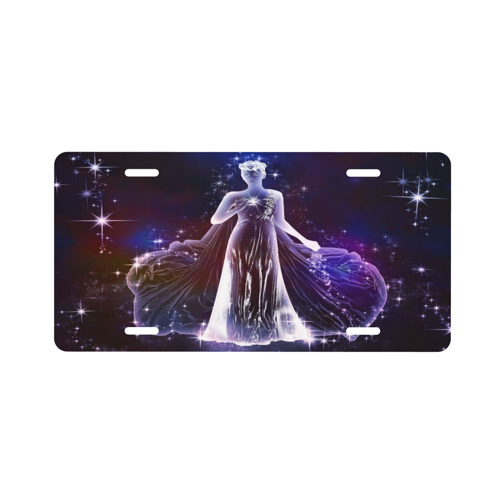 Virgo Zodiac Delerain Decorative Car Front License Plate - 6x12 Inch Novelty Aluminum Vanity Tag for Men, Women & Teens - Perfect for Birthday Gifts, Car Accessories & Zodiac-Themed Decor