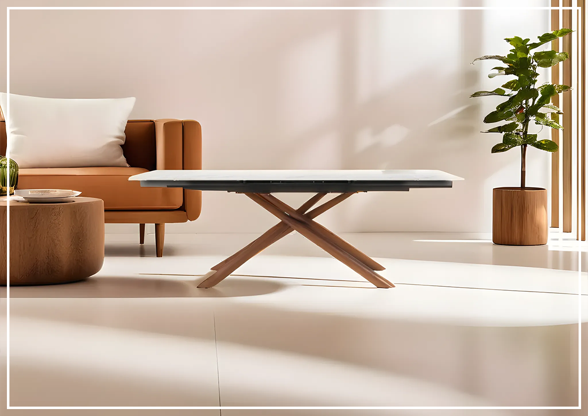 Extendable Dining Table with Ceramic Top - Gio Italia Modern Expandable Kitchen Table for Small Spaces | Perfect for Apartments, Dining Rooms & Entertaining Guests