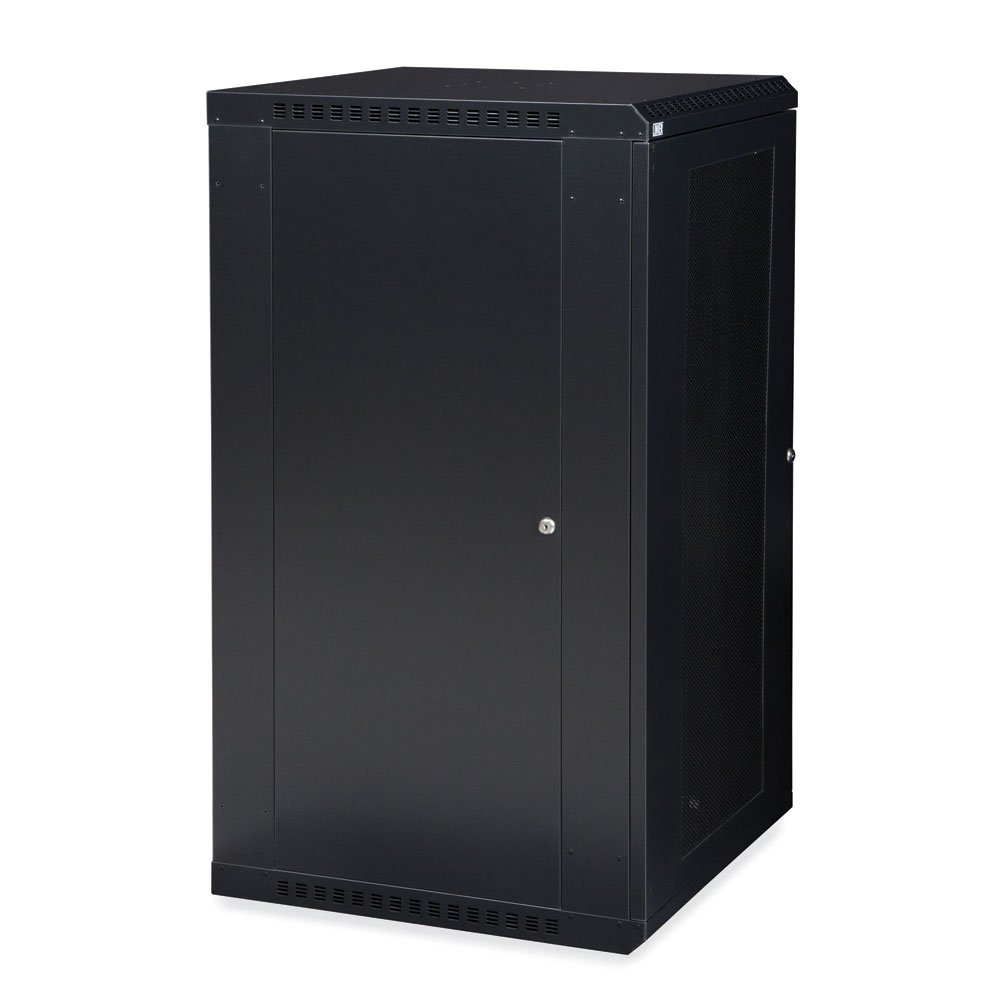 22U Fixed Wall Mount Cabinet with Vented Door for Server Room & Office