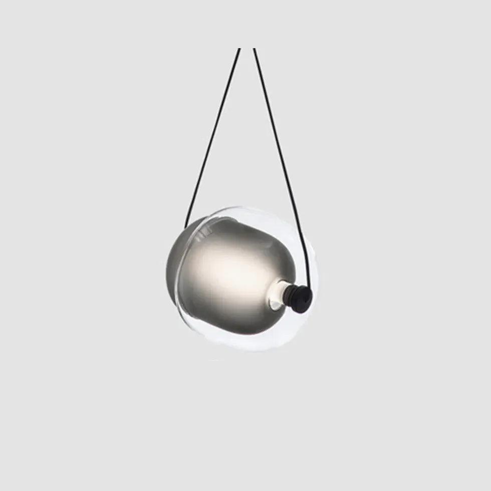 Modern Spherical Transparent Glass Pendant Light - Elegant Ceiling Lighting for Living Room, Bedroom, Dining Room & Kitchen Decor