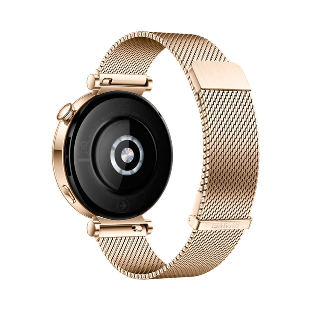 HUAWEI WATCH GT 4 Smart Watch for Women - 7-Day Battery Life, Fitness Tracker for iOS & Android - 24/7 Health Monitoring with Women's Health Features - Gold Milanese Band for Workouts, Office & Daily Wear