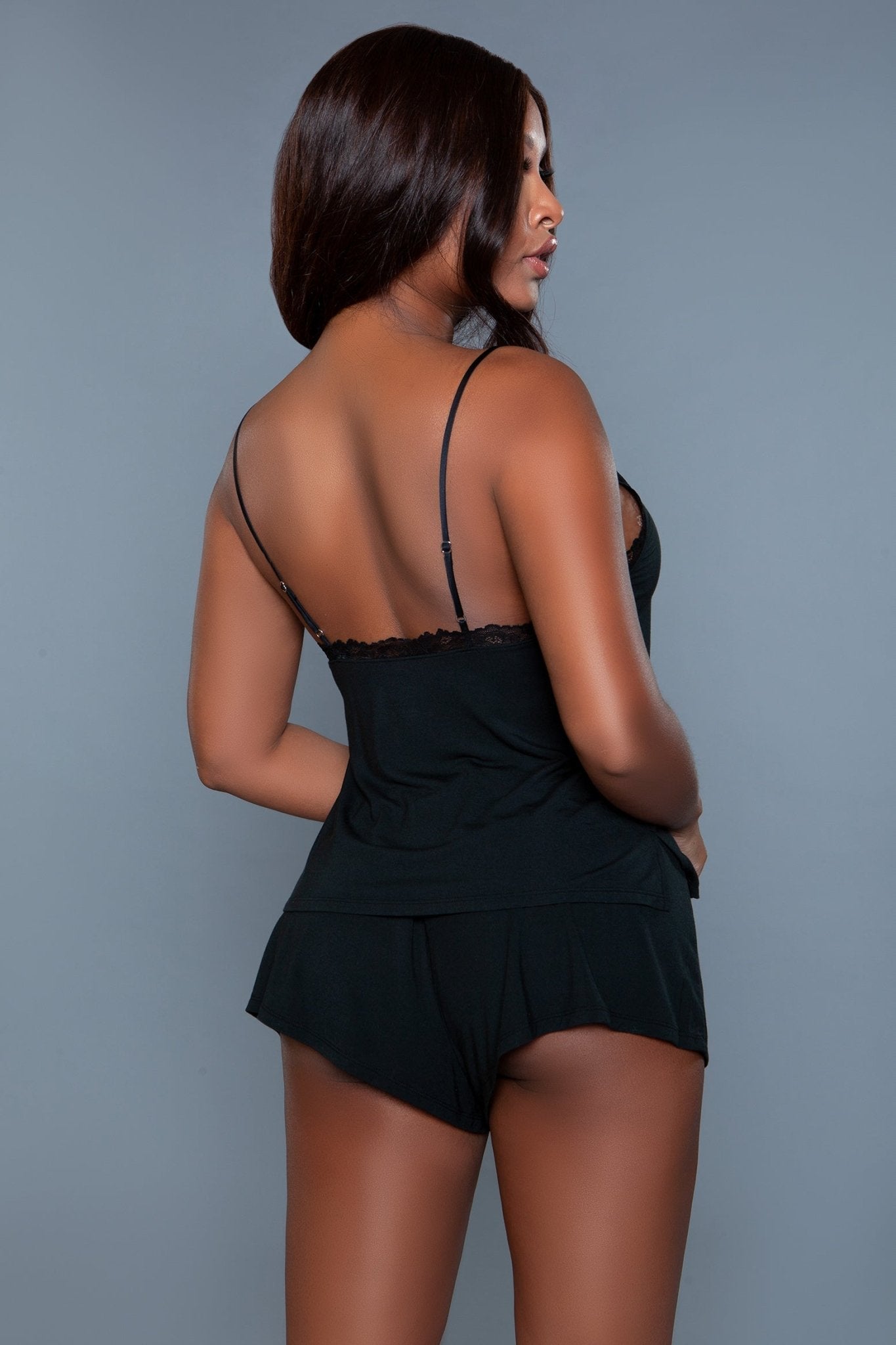 BeWicked Women's Emery Cami and Short Set 2145 - Sexy Lingerie Sleepwear for Date Night & Boudoir Photography
