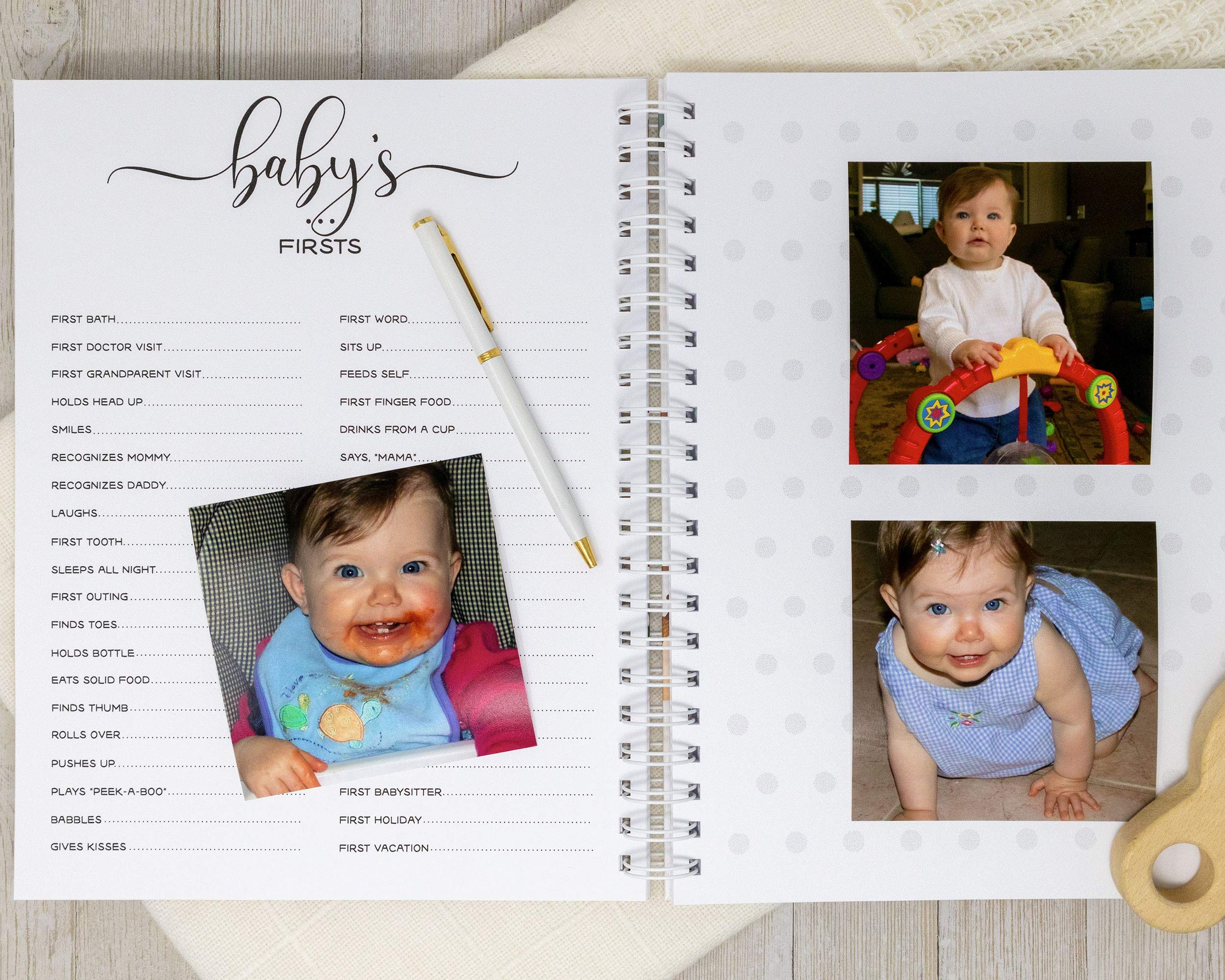 Personalized Baby Memory Book - Hard Cover First Year Album with Baby's Name - Baby Journal & Keepsake (Butterfly Design) - Perfect for Newborn Gifts, Christening, and First Birthday Presents