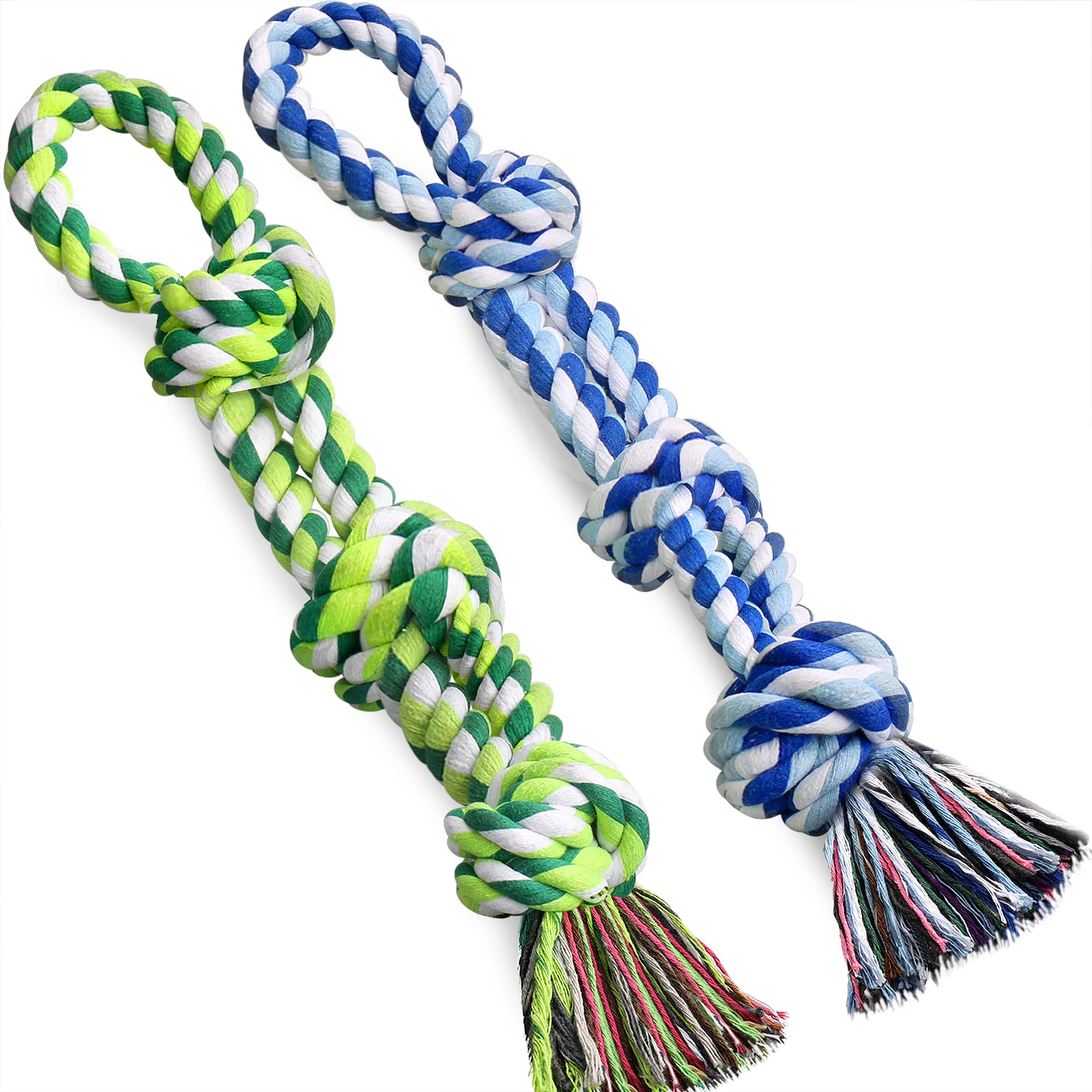 UPSKY Indestructible Dog Rope Toys - 2 Pack Durable Chew Toys for Medium & Large Breed Dogs, Dental Cleaning & Teething Relief, Tug Toy for Aggressive Chewers - Perfect for Playtime, Training & Boredom Relief