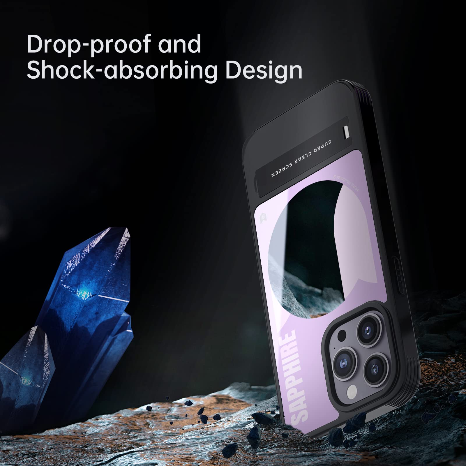 Sapphire Magnetic Shockproof Phone Case for iPhone 14 Pro 6.1