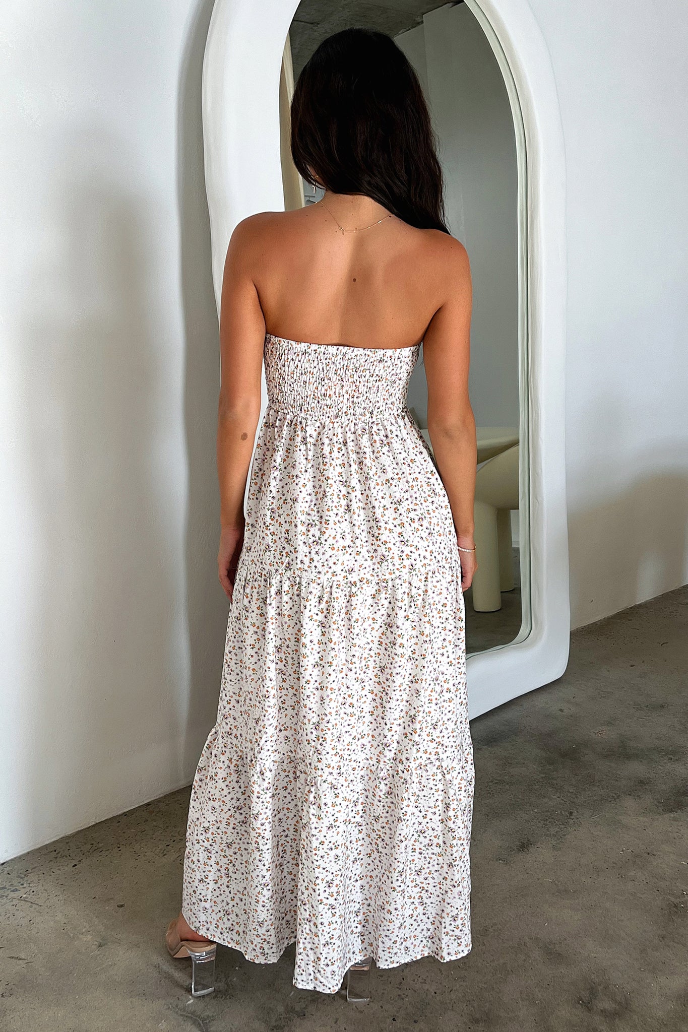 Hailey Maxi Dress - White Floral Print Summer Beach Dress for Women | Boho Chic Wedding Guest Outfit & Vacation Wear
