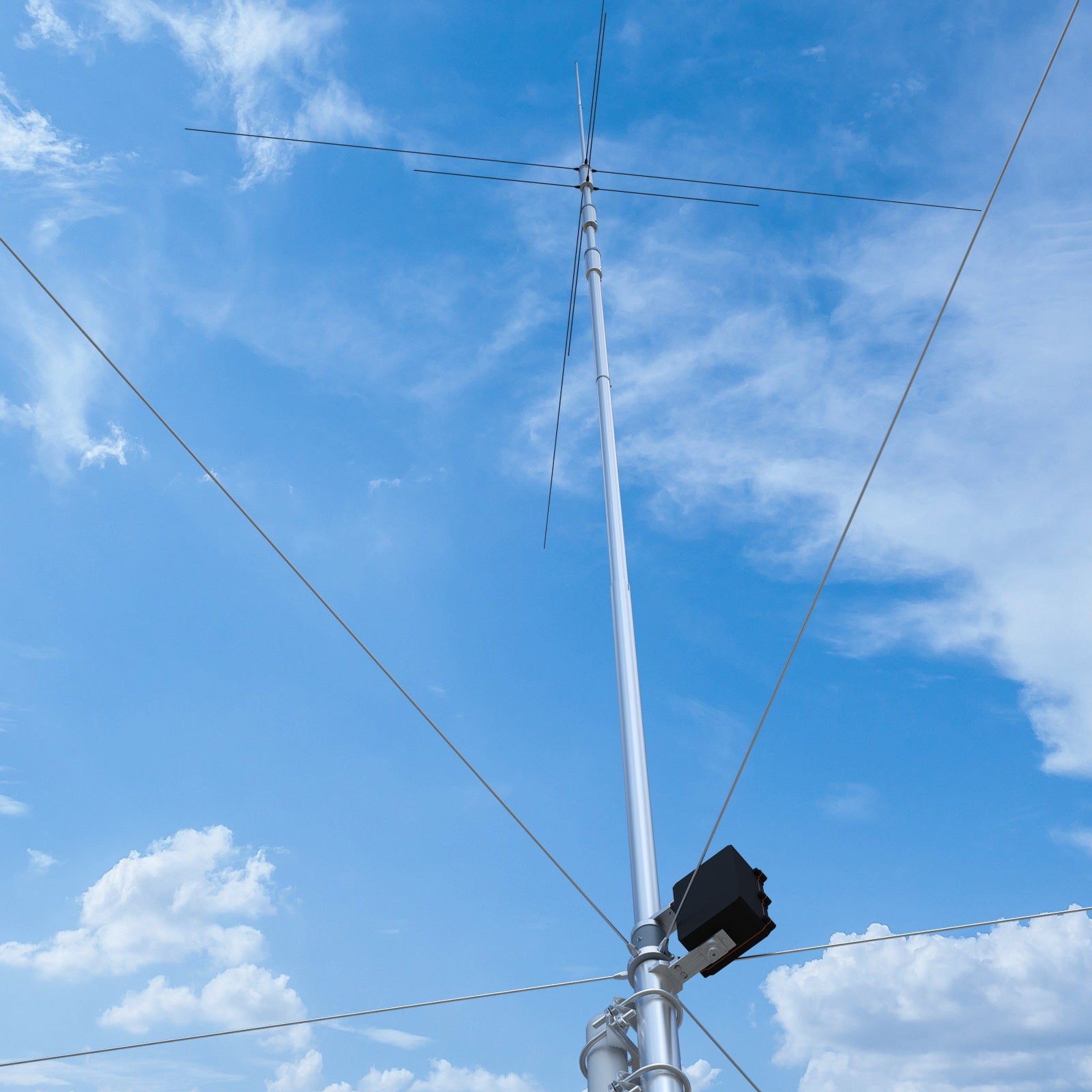 Xiegu VG4 4 Band HF Vertical Base Station Antenna for 40m/20m/15m/10m Bands | Compatible with HF Transceivers | Ideal for Amateur Radio, DXing, and Field Operations