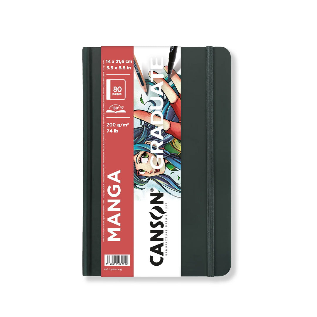 Canson Graduate Manga Art Book - 5.5 x 8.5 Inches Sketchbook for Drawing, Comics & Anime - Perfect for Artists, Students & Manga Enthusiasts