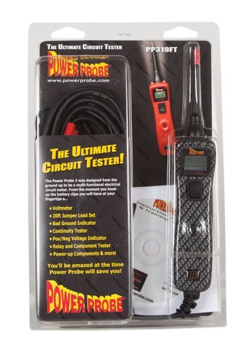 Power Probe III Circuit Tester PP3CS - Automotive Electrical Diagnostic Tool with Voltmeter in Carbon Fiber Finish | Perfect for Car Mechanics, DIY Auto Repairs & Electrical System Testing