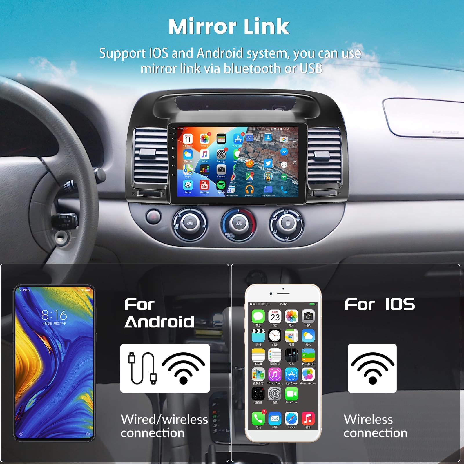 2000-2006 Toyota Camry Android Car Stereo - 9