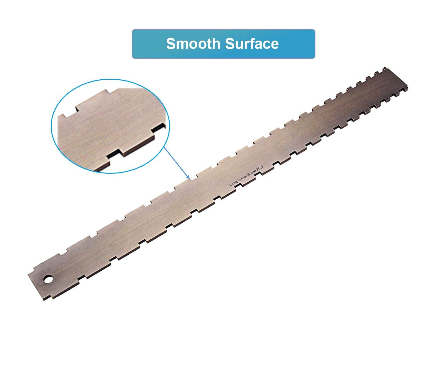 Notched Guitar Neck Straight Edge - Dual-Scale Guitar Repair Tool for 24.75