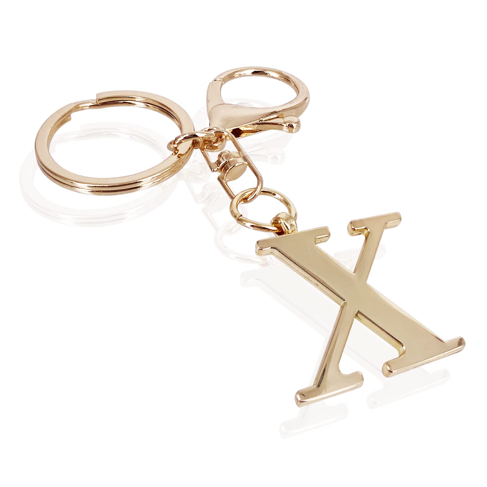 LAXPICOL Gold Letter A-Z Keychain for Women - Personalized Alphabet Initial Bag Charms, Purse Accessories & Handbag Decor - Perfect Gift for Birthdays, Anniversaries & Everyday Carry