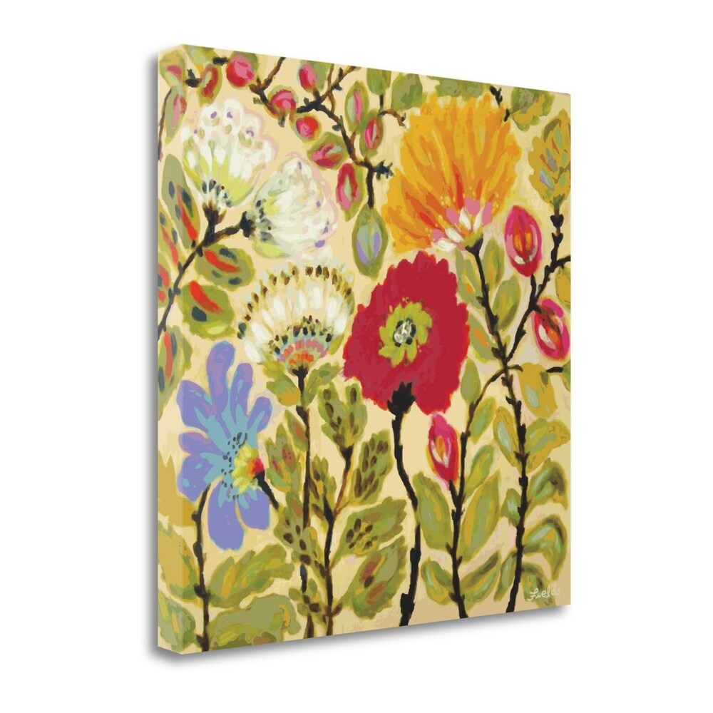 Autumn Fresh Garden by Karen Fields - Fine Art Giclee Print on Gallery Wrap Canvas, Ready to Hang Wall Decor - Perfect for Living Room, Bedroom & Office