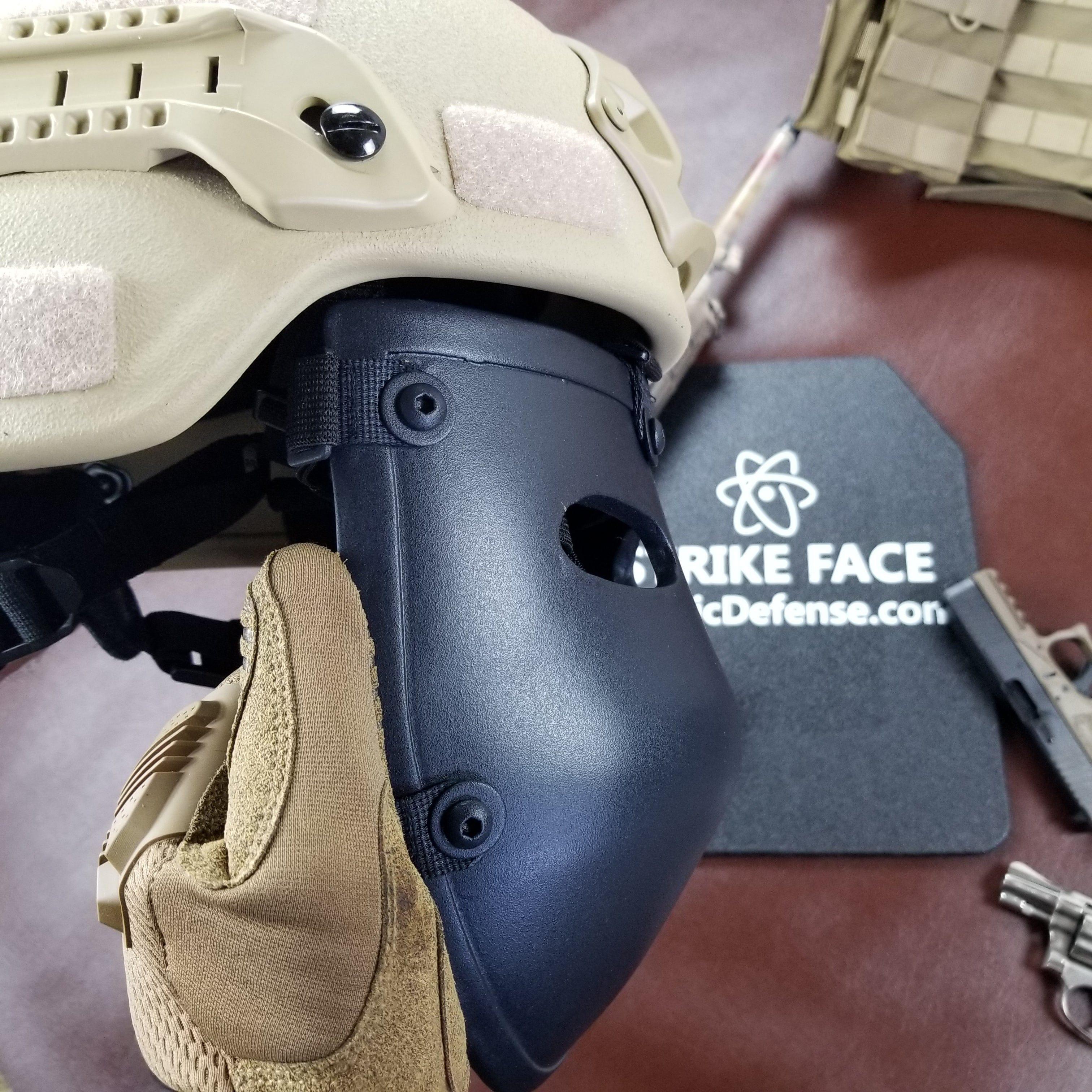 NIJ Level IIIA+ Bulletproof Half Face Mask for Military & Tactical Helmets - Ideal for Combat, SWAT, and Law Enforcement Operations