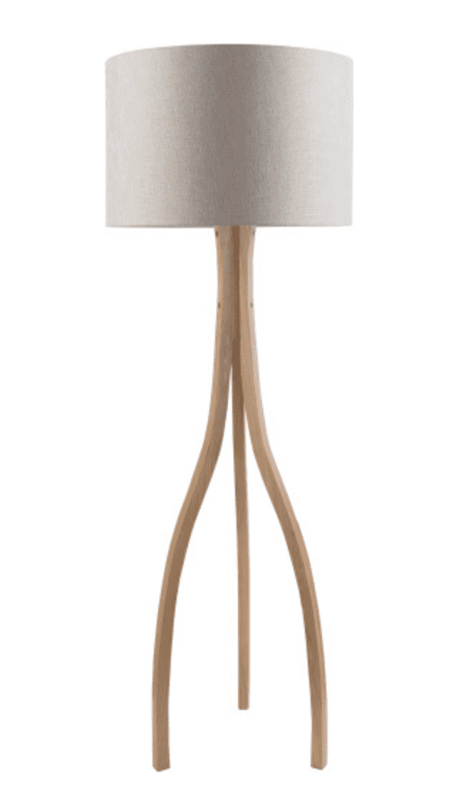 Winfield Natural Wood Floor Lamp - Modern Standing Light for Living Room, Bedroom & Office - Adjustable Height & Warm LED Lighting for Cozy Ambience