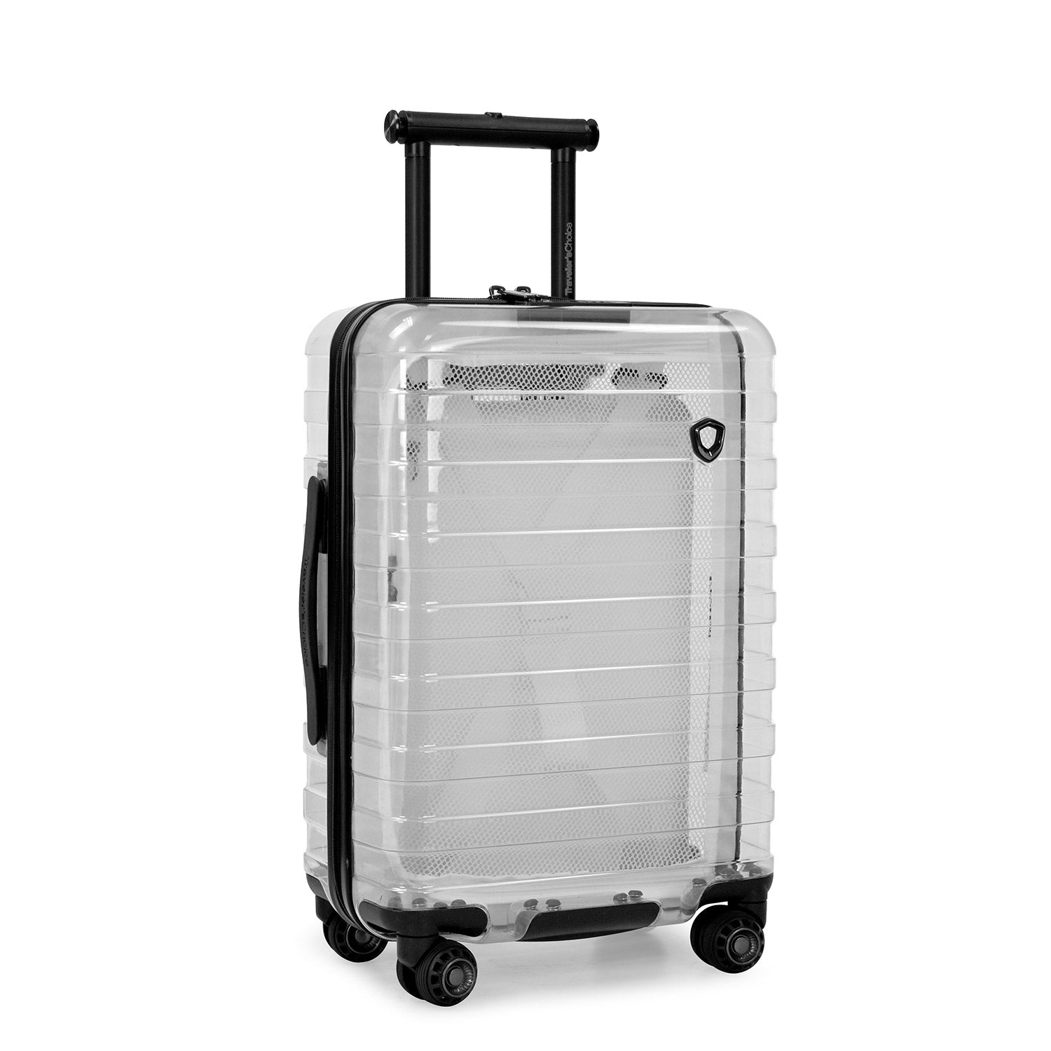 Millennial II Clear Transparent Carry On Luggage - Lightweight Durable Suitcase for Travel, Business Trips & Weekend Getaways