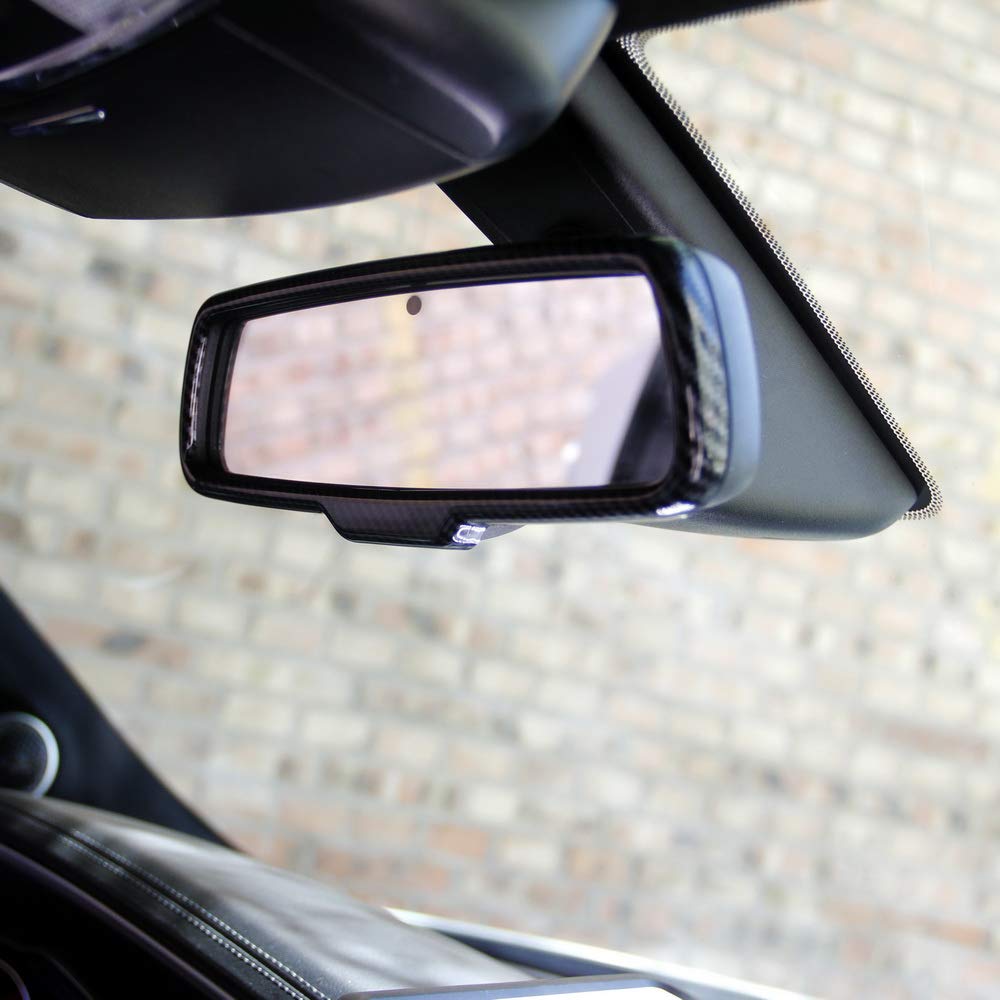 Premium Carbon Fiber Rearview Mirror Frame Cover Trim for Dodge Charger 2015-2023 - Sleek Upgrade for Enhanced Style & Protection (Perfect for Car Enthusiasts & Custom Builds)