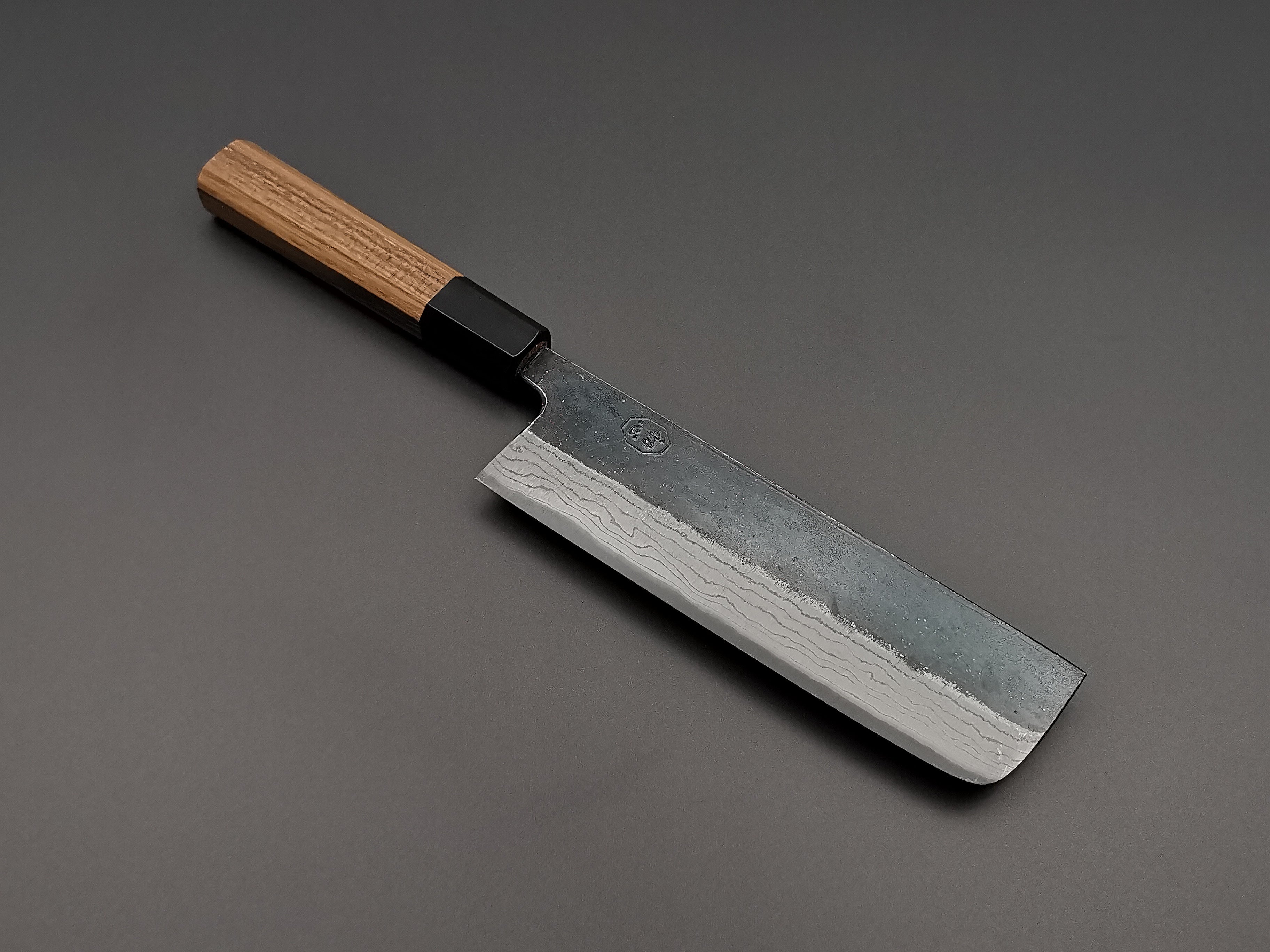 Hatsukokoro Kumokage Blue #2 Nakiri Japanese Vegetable Knife - Premium Carbon Steel Blade for Professional Chefs & Home Cooking, Perfect for Slicing Vegetables & Herbs