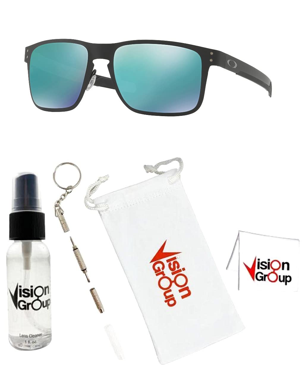Oakley OO4123 Holbrook Metal Sunglasses with Premium Lens & Case Bundle - Stylish UV Protection for Outdoor Sports, Driving & Daily Wear