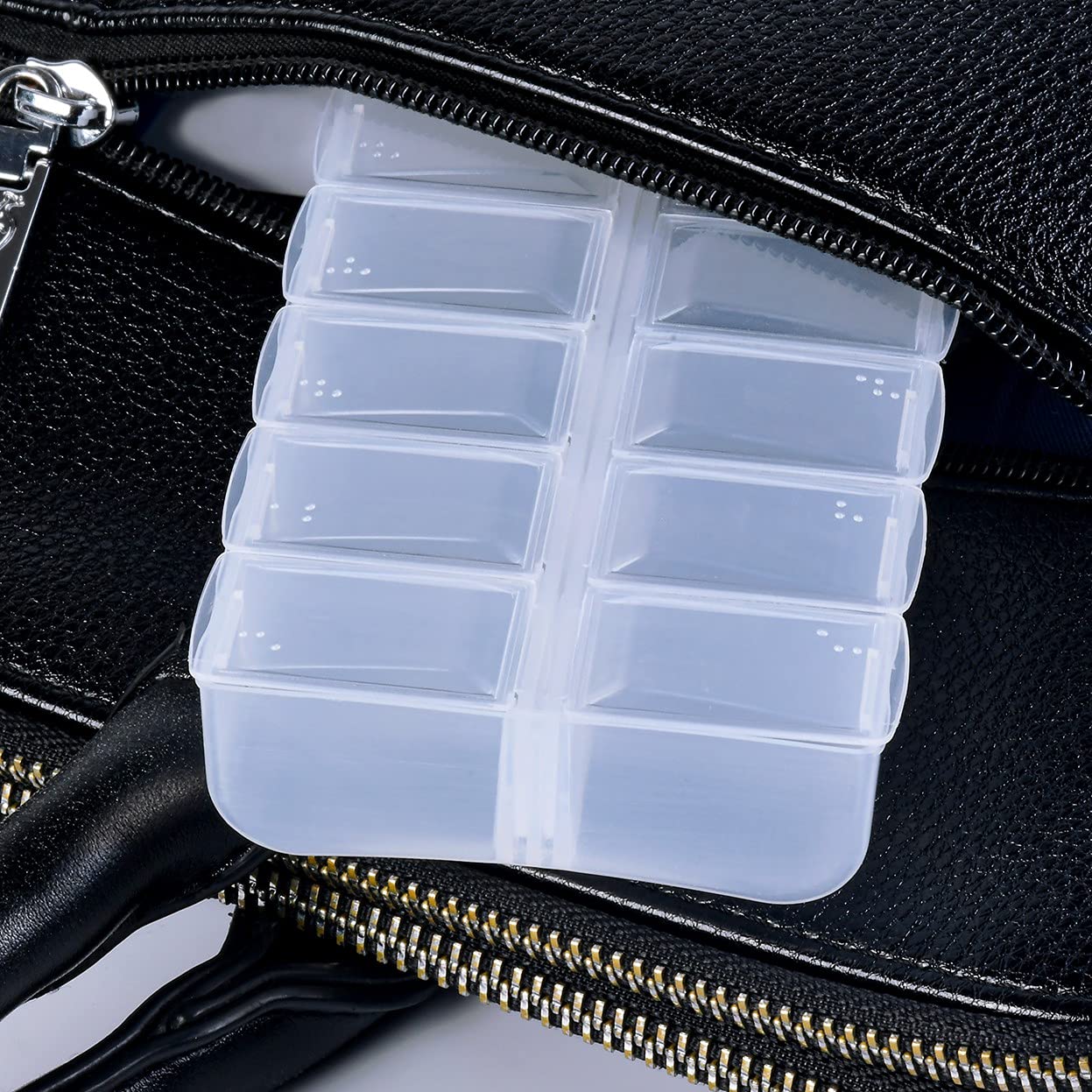 2 Pack Clear 7-Day AM/PM Pill Organizer - Weekly Medication Box for Pills, Vitamins & Supplements - Small Daily Pill Case for Travel, Home & Office Use