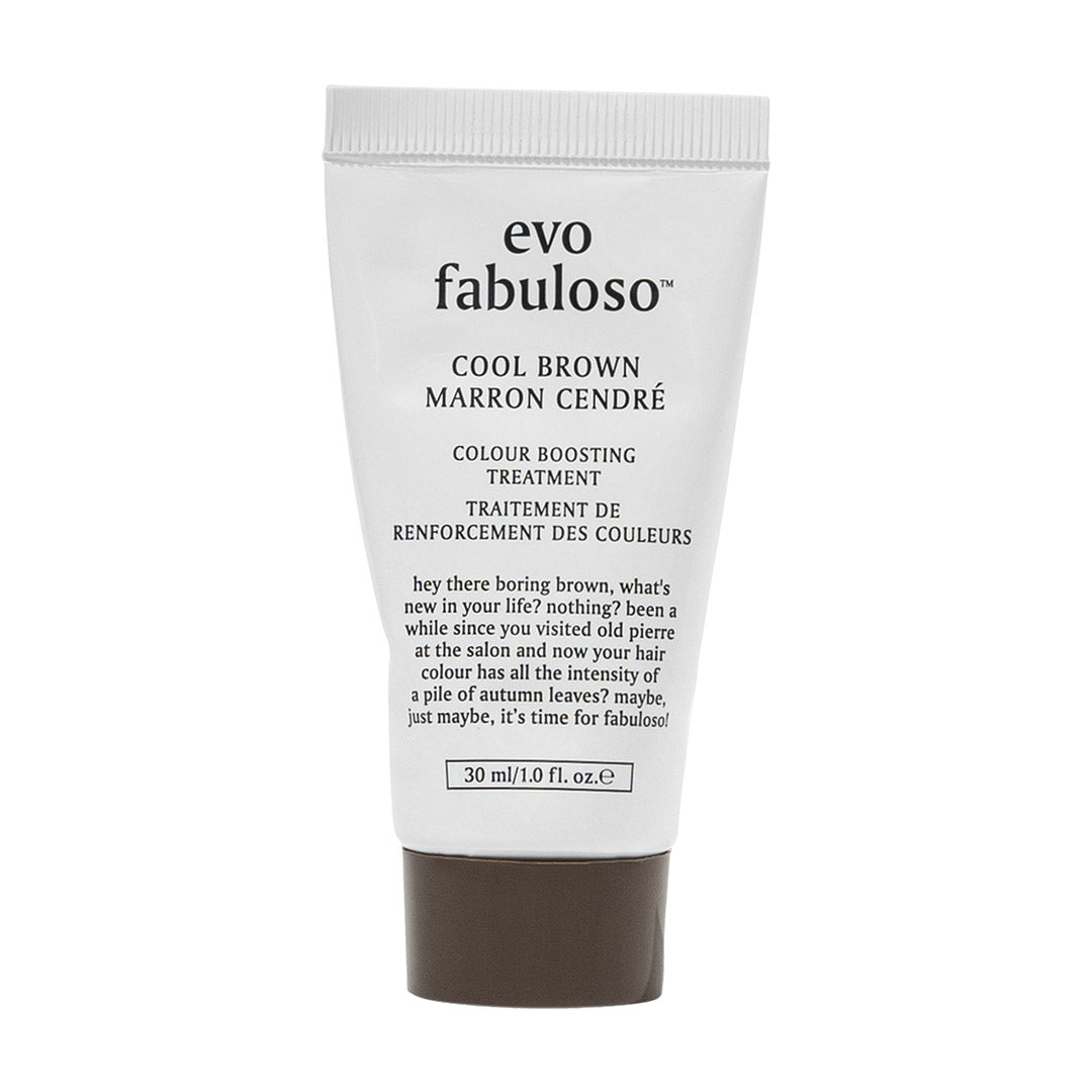 Evo Fabuloso Cool Brown Color Depositing Conditioner 30ml - Toning & Conditioning Treatment for Brunette Hair - Perfect for Salon Quality Color Refresh at Home