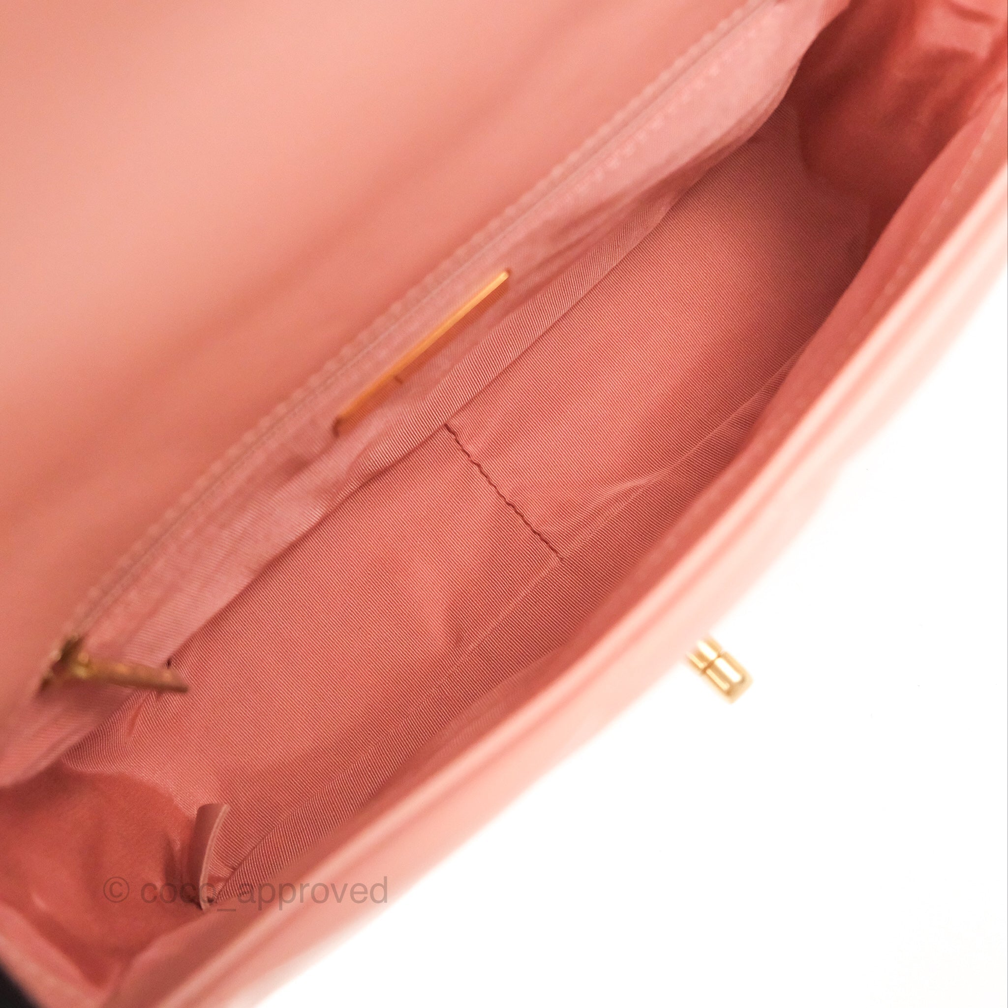 Chanel 19 Small Handbag in Blush Pink Goatskin Leather with Mixed Hardware - Perfect for Everyday Luxury & Special Occasions