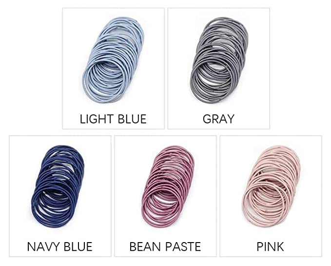 25 PCS Shestor Hair Ties for Women & Girls - No Crease Stretchable Rubber Hair Bands (2mm) for Thin, Thick & Curly Hair - Perfect for School, Work, Gym & Daily Hair Accessories