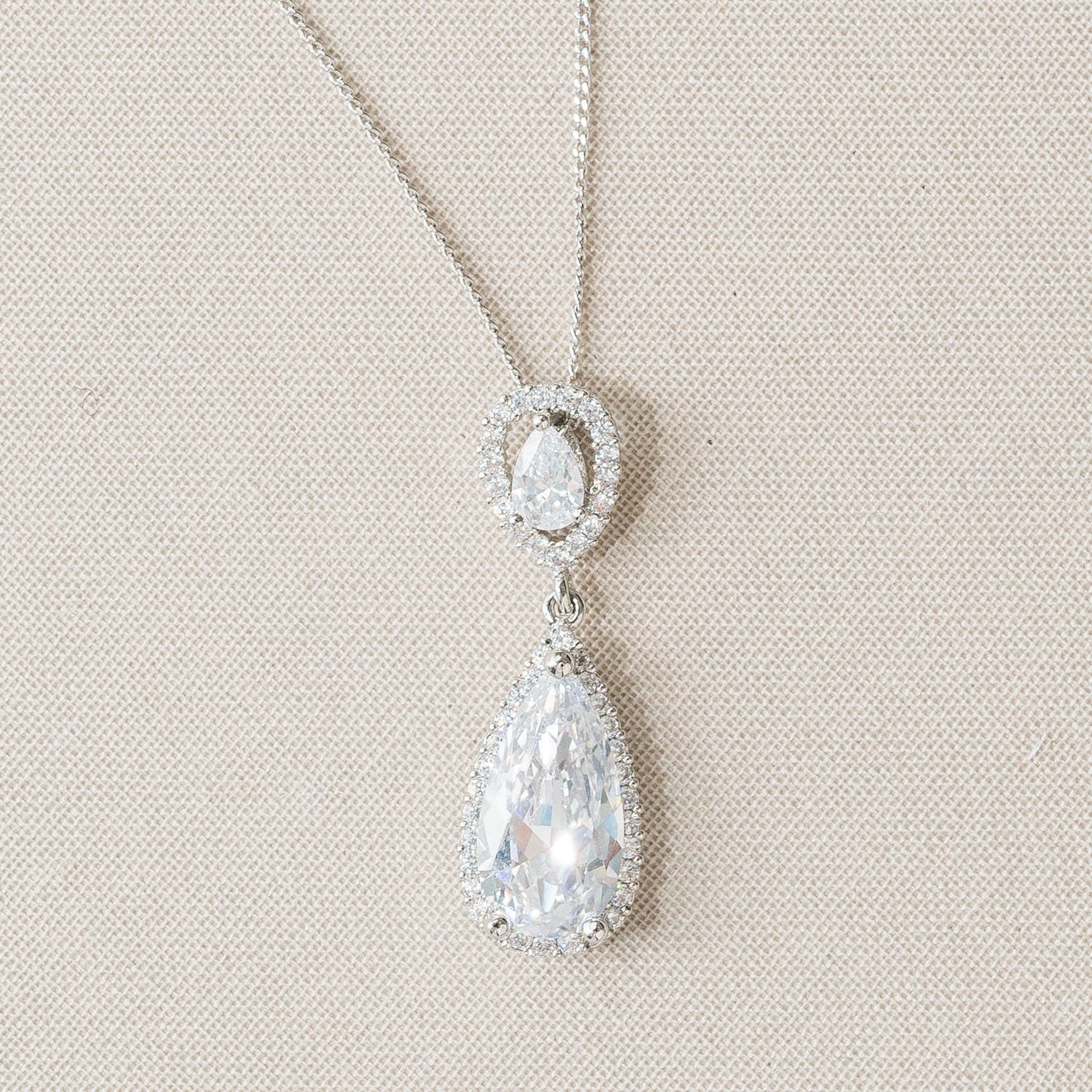 Bacall Bridal Jewelry Set - Elegant Wedding Necklace & Earrings for Bride, Bridesmaids - Perfect for Weddings, Prom, Formal Events
