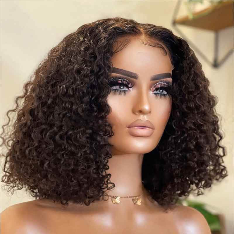 Buy 2 Human Hair Bob Wigs for $99 | 4x4 Lace Closure Curly & Straight Bob Wig Set | Perfect for Daily Wear, Parties & Cosplay