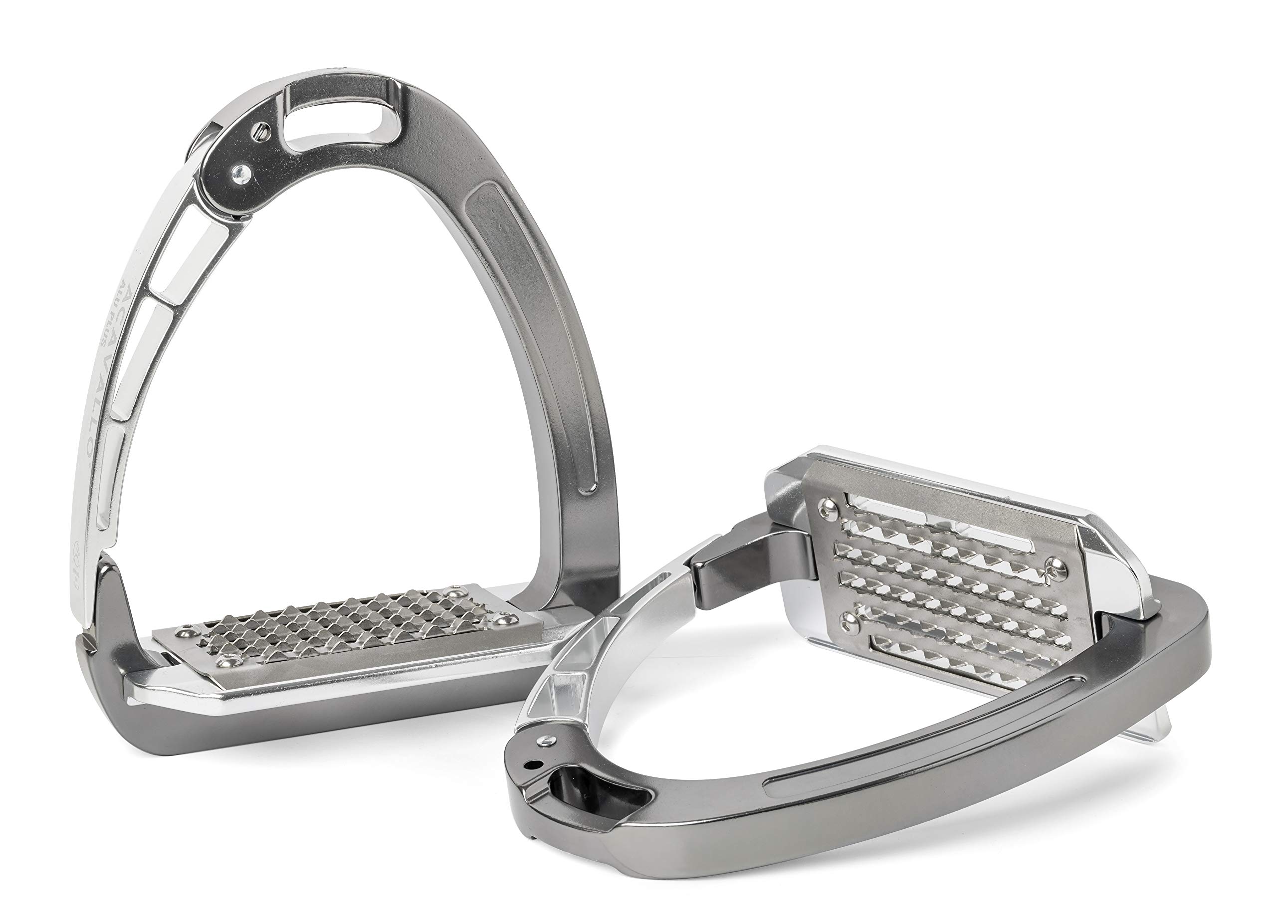 Acavallo Titanium AluPlus Unisex Stirrups - Lightweight & Durable Equestrian Riding Stirrups for Horseback Riding, Dressage & Jumping