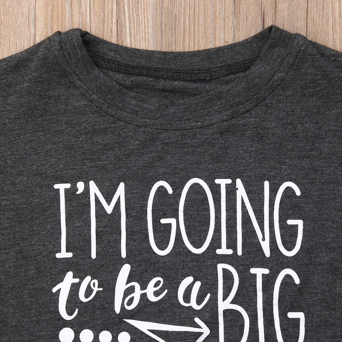Matching Sibling T-Shirts for Big Brother & Sister - Letter Print Outfits for Family Events