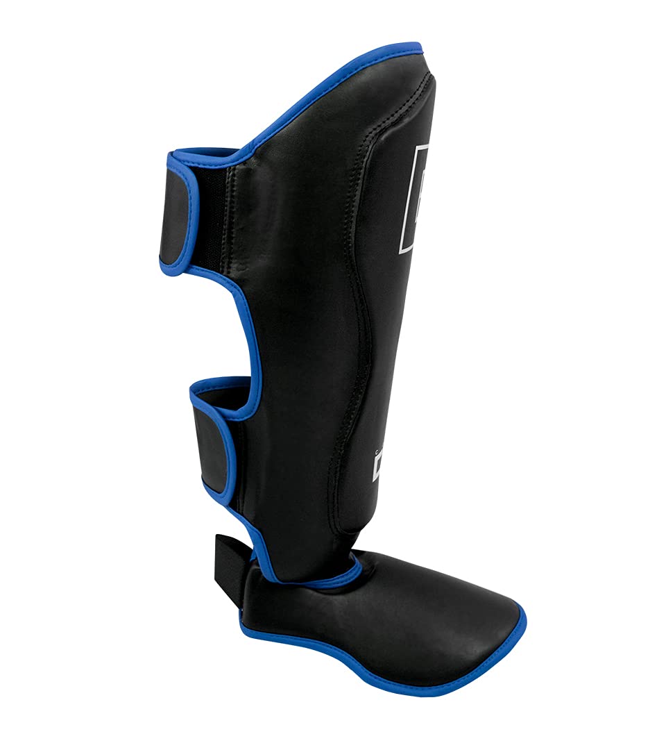Combat Corner Elite Spar Muay Thai Shin Guards - MMA & Kickboxing Leg Protection Pads for Training | Durable Protective Gear for Fighters, Martial Arts & Fitness Enthusiasts | Perfect for Sparring, Bag Work & Competition Prep