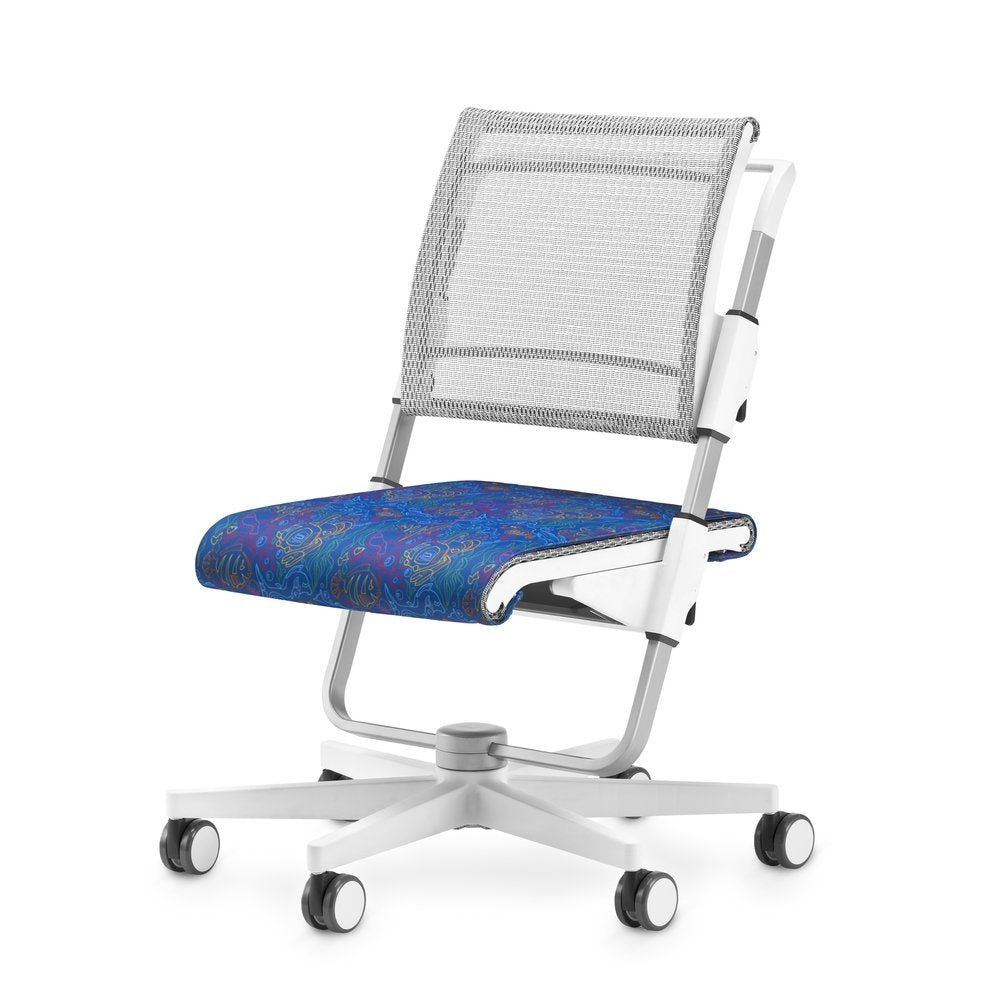Moll Scooter Chair Grey - Portable Rolling Stool for Office, Workshop & Home Use - Ergonomic Seat with Wheels for Comfort & Mobility