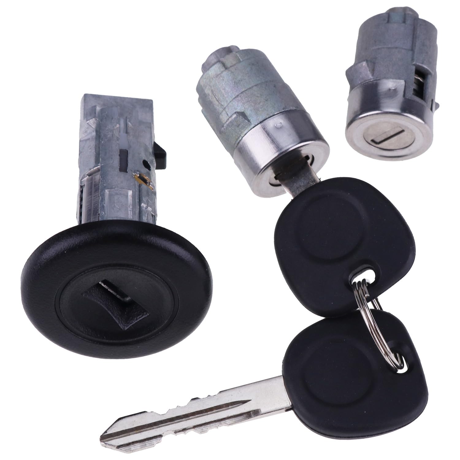 AIVWUMOT Ignition Switch Lock Cylinder 707835 & 2 Door Lock Cylinders 706592 with 2 Keys 598007 - Compatible with 2006 Chevrolet Avalanche 1500/2500, Silverado 1500/2500 HD/3500 - Perfect for Key Replacement & Vehicle Security Upgrades