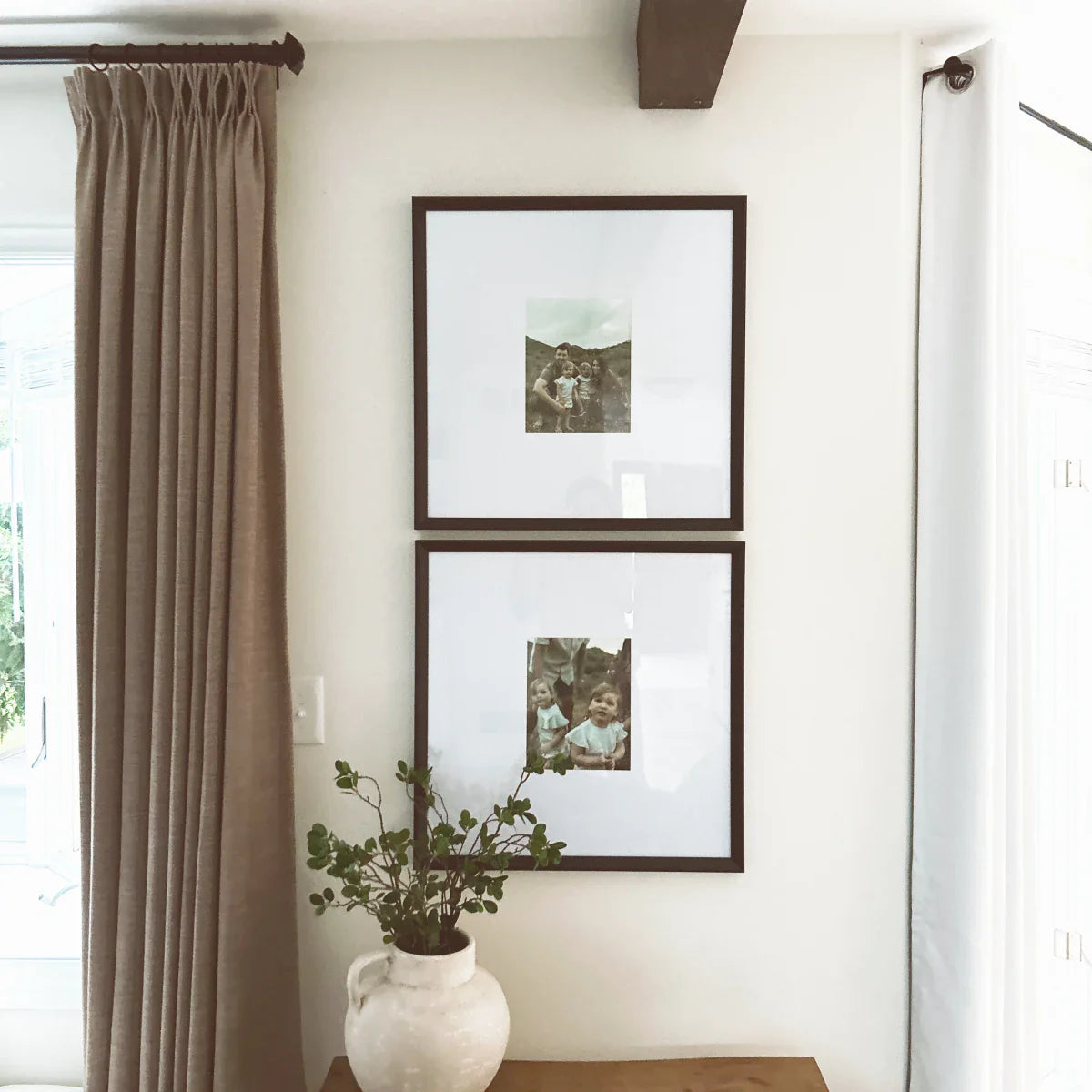 Pinch Pleated Blackout Curtains - 100% Linen Custom Drapes in Grey & Beige | Modern Thermal Insulated Window Treatments for Living Room & Bedroom