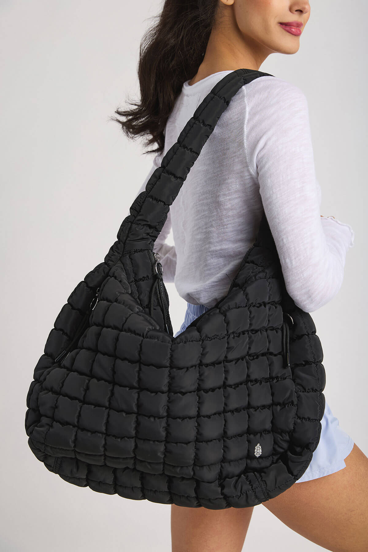 FP Movement Quilted Carryall Hobo Bag - Stylish & Spacious Crossbody Purse for Women | Perfect for Work, Travel & Everyday Use