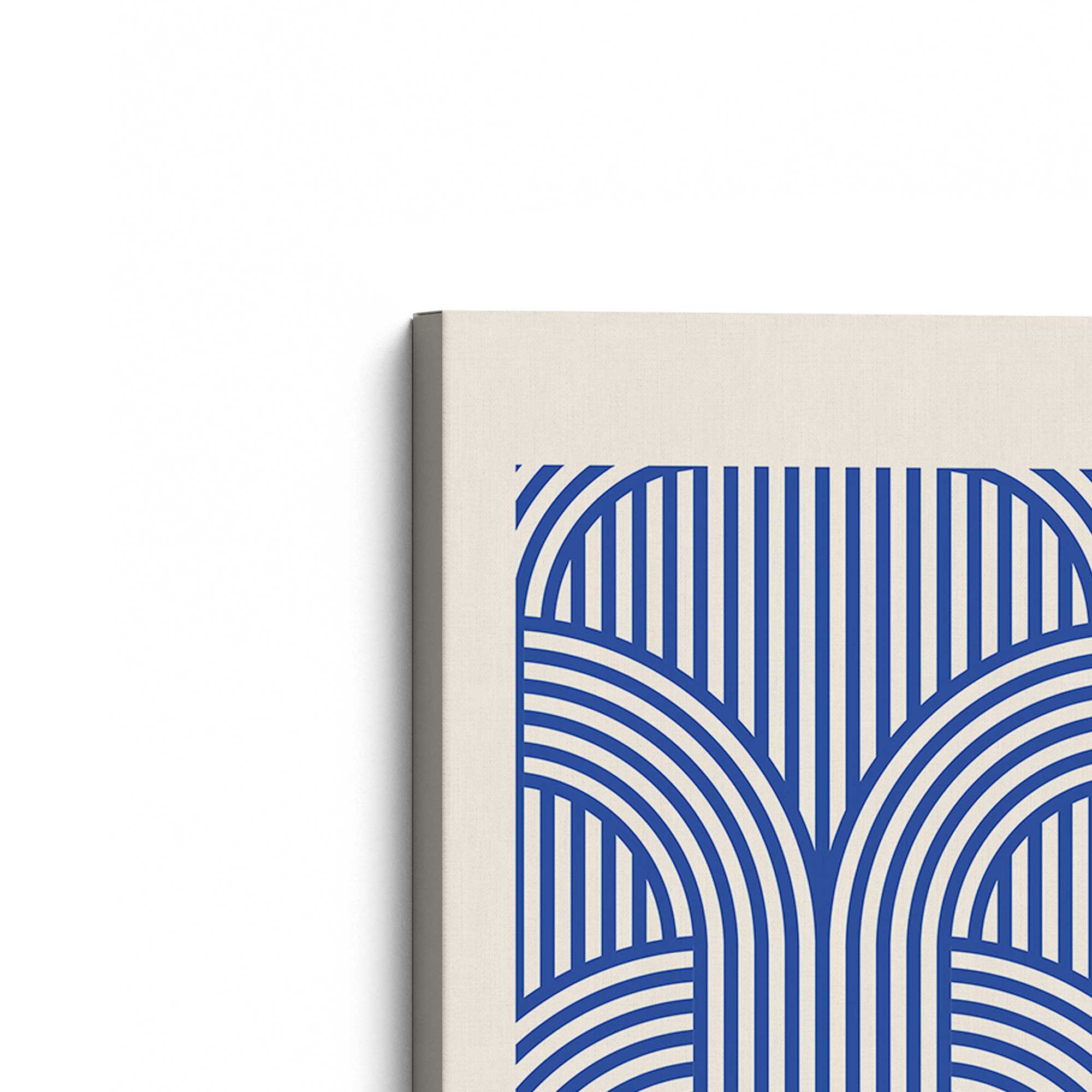 Bauhaus Abstract Blue Arches Canvas Wall Art - Modern Home Decor for Living Room, Bedroom & Office