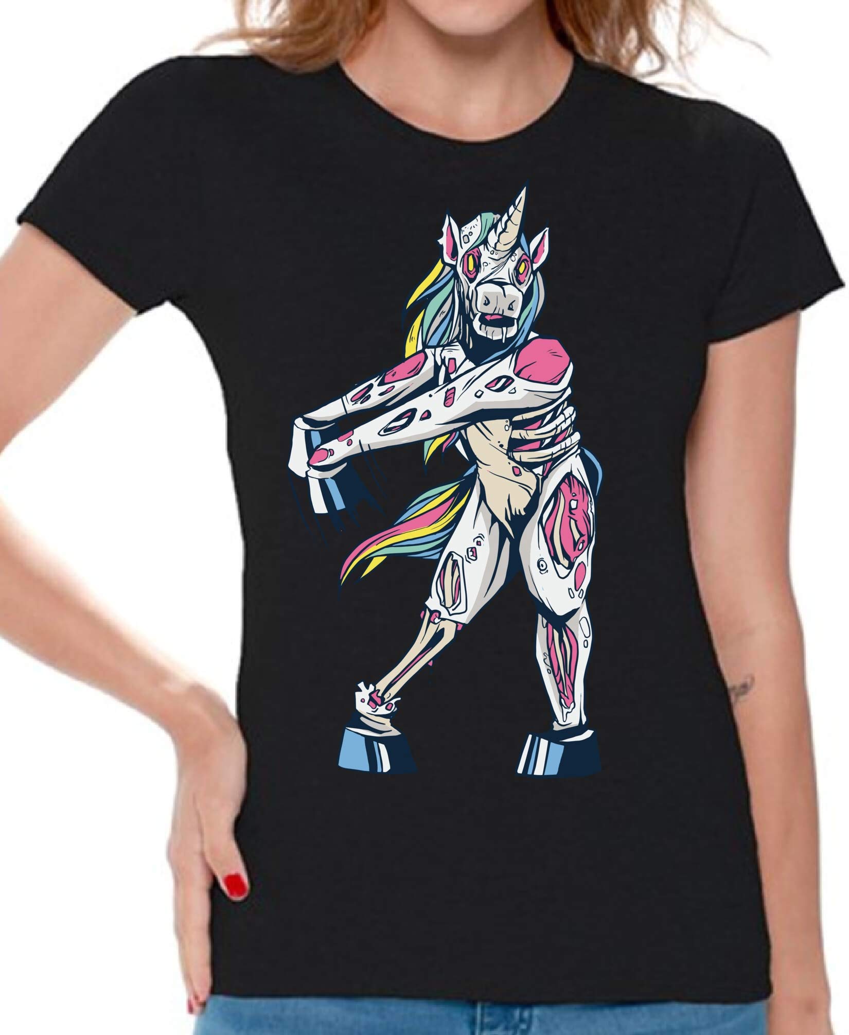 Halloween Zombie Unicorn Dance T-Shirt for Women | Funny Costume Party Tee | Perfect for Halloween Parties, Cosplay & Spooky Events