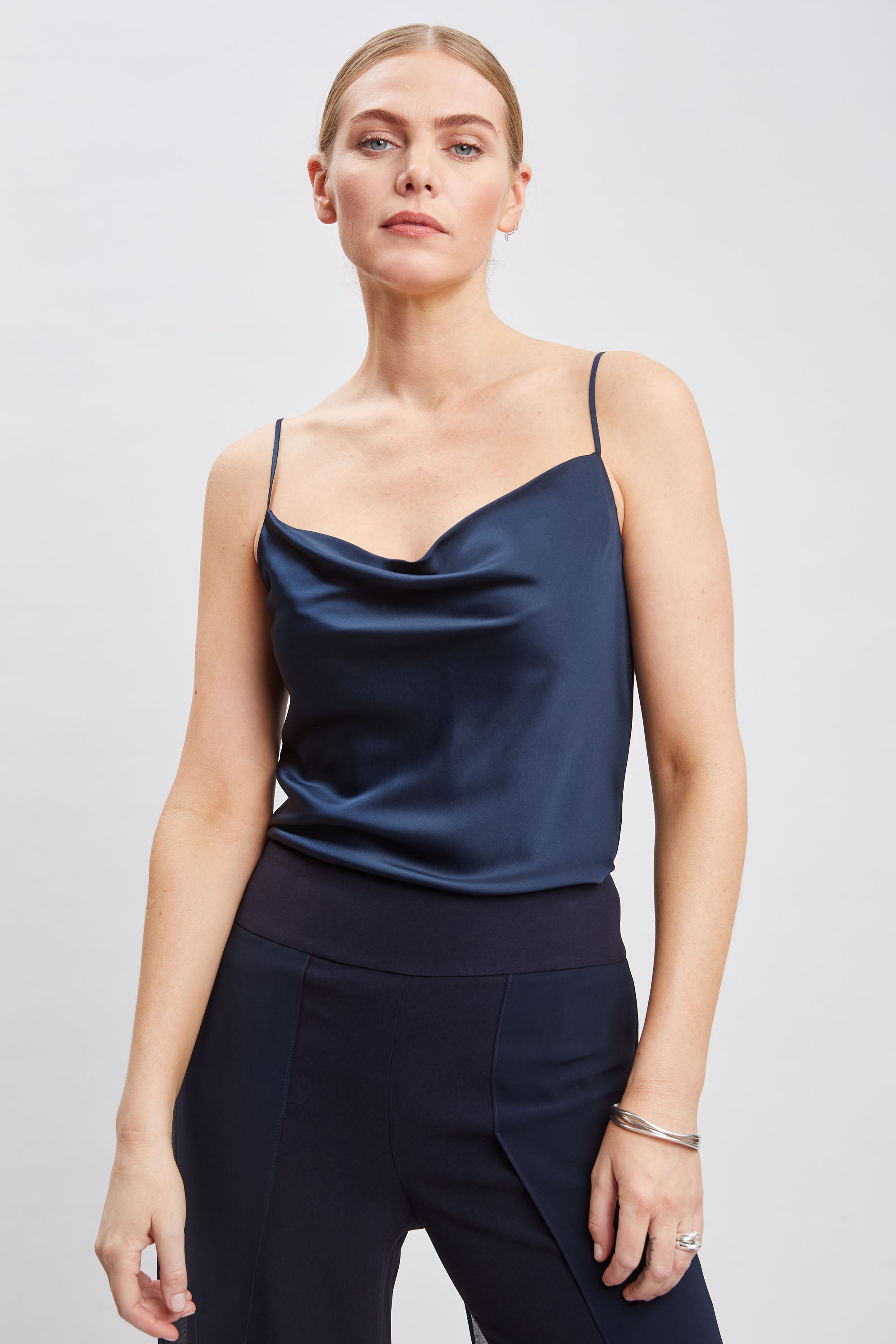 Luxury Stretch Silk Satin Cami Top for Women - Soft & Comfortable Sleepwear & Loungewear - Perfect for Nightwear, Date Nights and Relaxing at Home