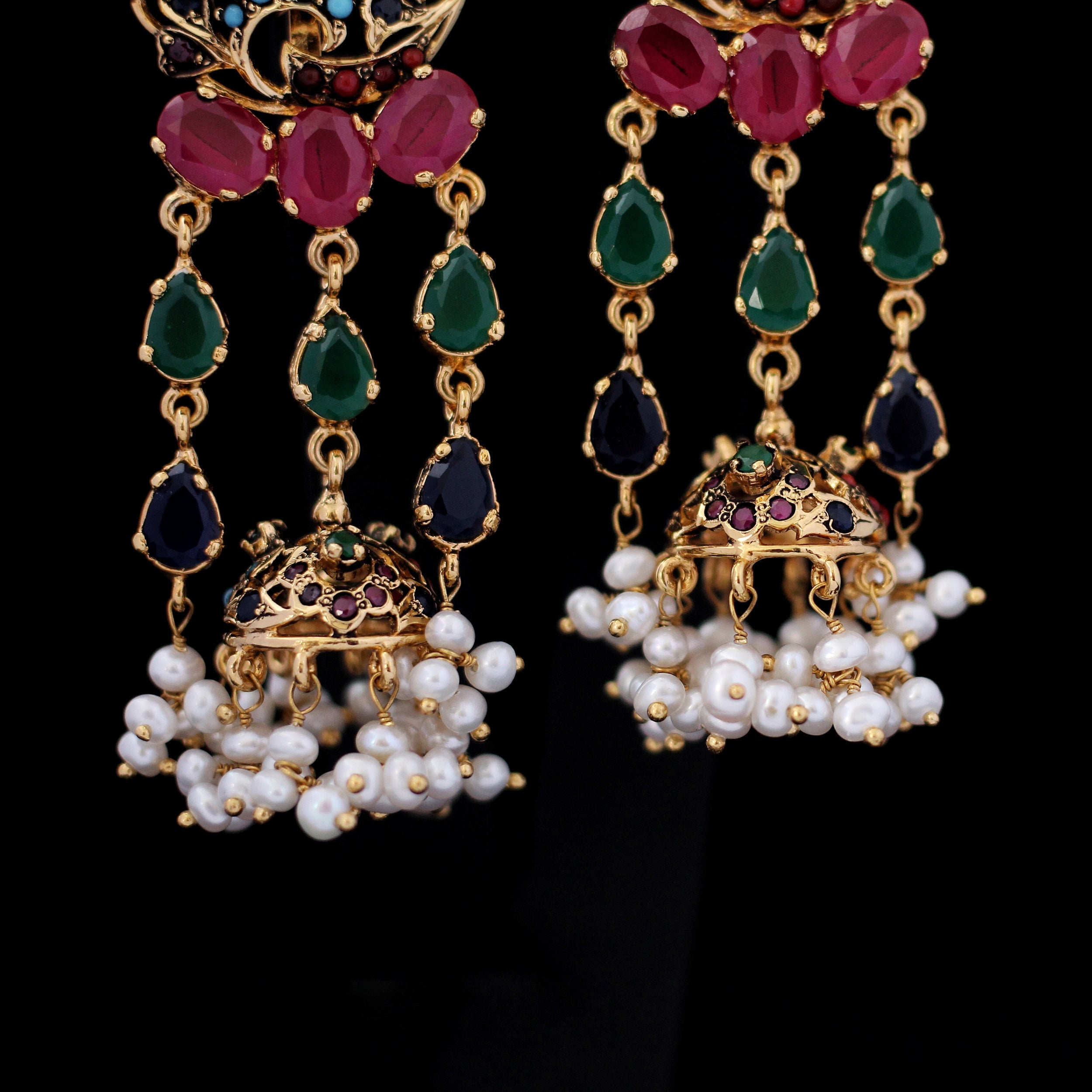 Multi-Color Stone Earrings for Women - Elegant Handmade Jewelry for Parties, Weddings & Everyday Wear