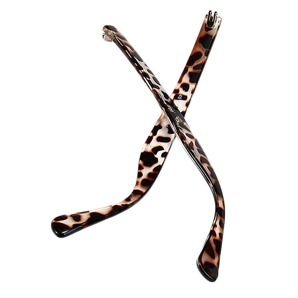 YGNJH Eyeglass Temple Tips Replacement - 1 Pair Leopard Print Plastic Glasses Arms, Sunglasses Repair Kit for Men & Women - Perfect for Reading Glasses, Fashion Eyewear, and Sunglasses Repair at Home or Office