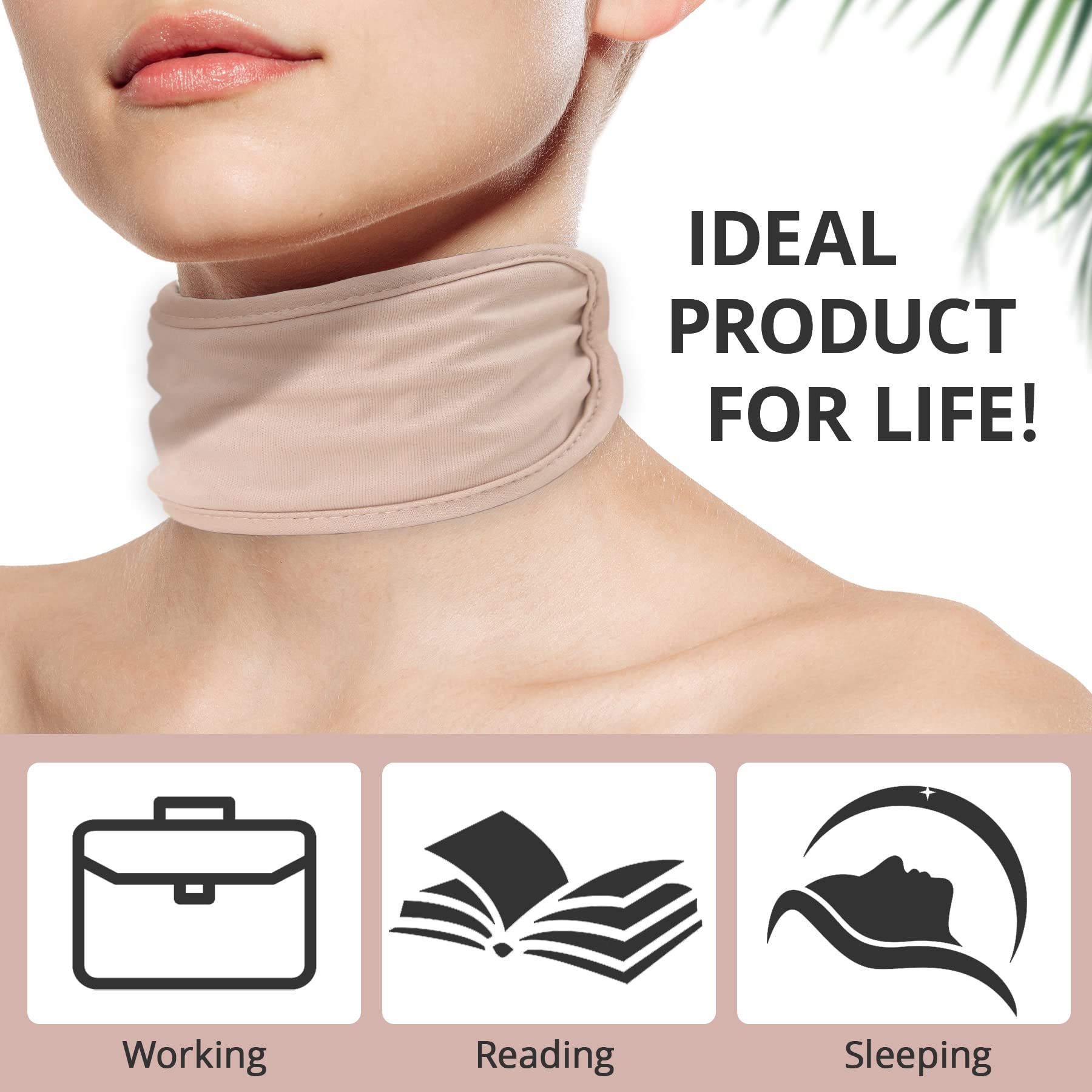 Organic Castor Oil Neck Wrap for Thyroid Support - Reusable & Mess-Free Castor Oil Pack Wrap Kit (Castor Oil Not Included) - Perfect for Relaxation, Pain Relief & Lymphatic Drainage Therapy