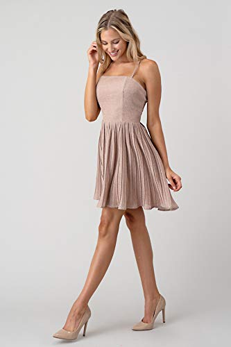 Elegant Metallic Glitter Cocktail Dress for Women | Party, Wedding & Prom Evening Gown | Sexy Formal Dress for Night Out & Special Occasions
