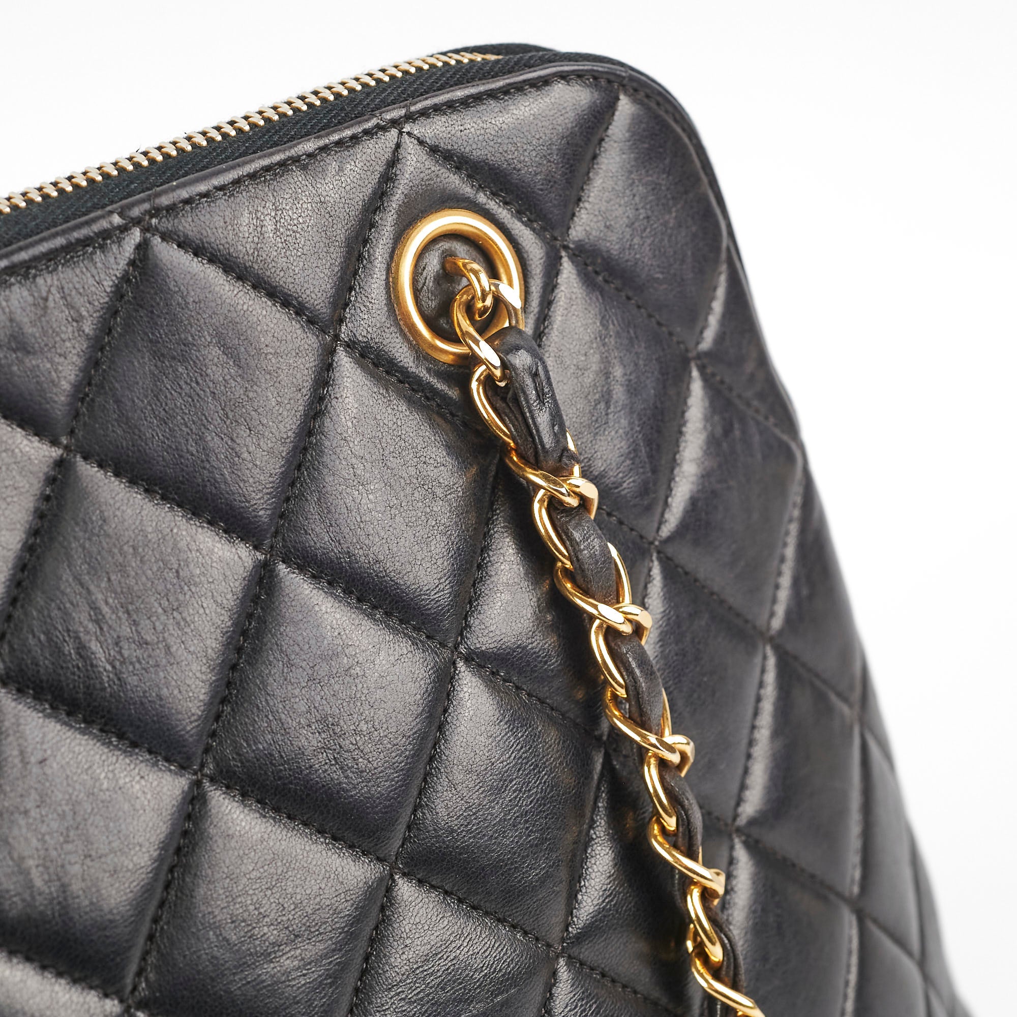 Chanel Dome Black Leather Shoulder Bag for Women - Elegant Crossbody Purse for Work, Travel & Evening Out