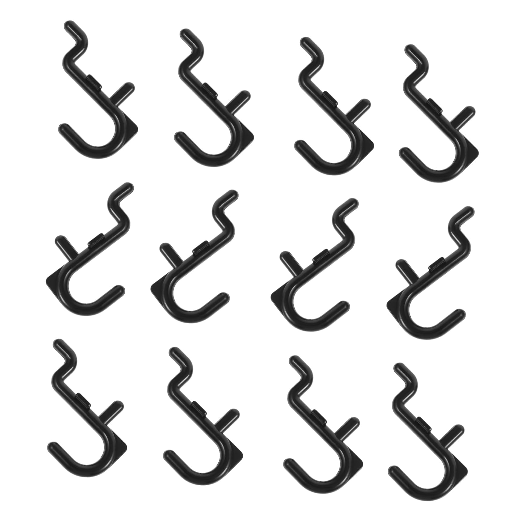 CHILDWEET 20pcs Heavy Duty Plastic Pegboard Hooks Kit - Utility Tool Hooks for Garage Organization & Wall Storage - Easy Installation for DIY Projects, Workshops & Home Improvement